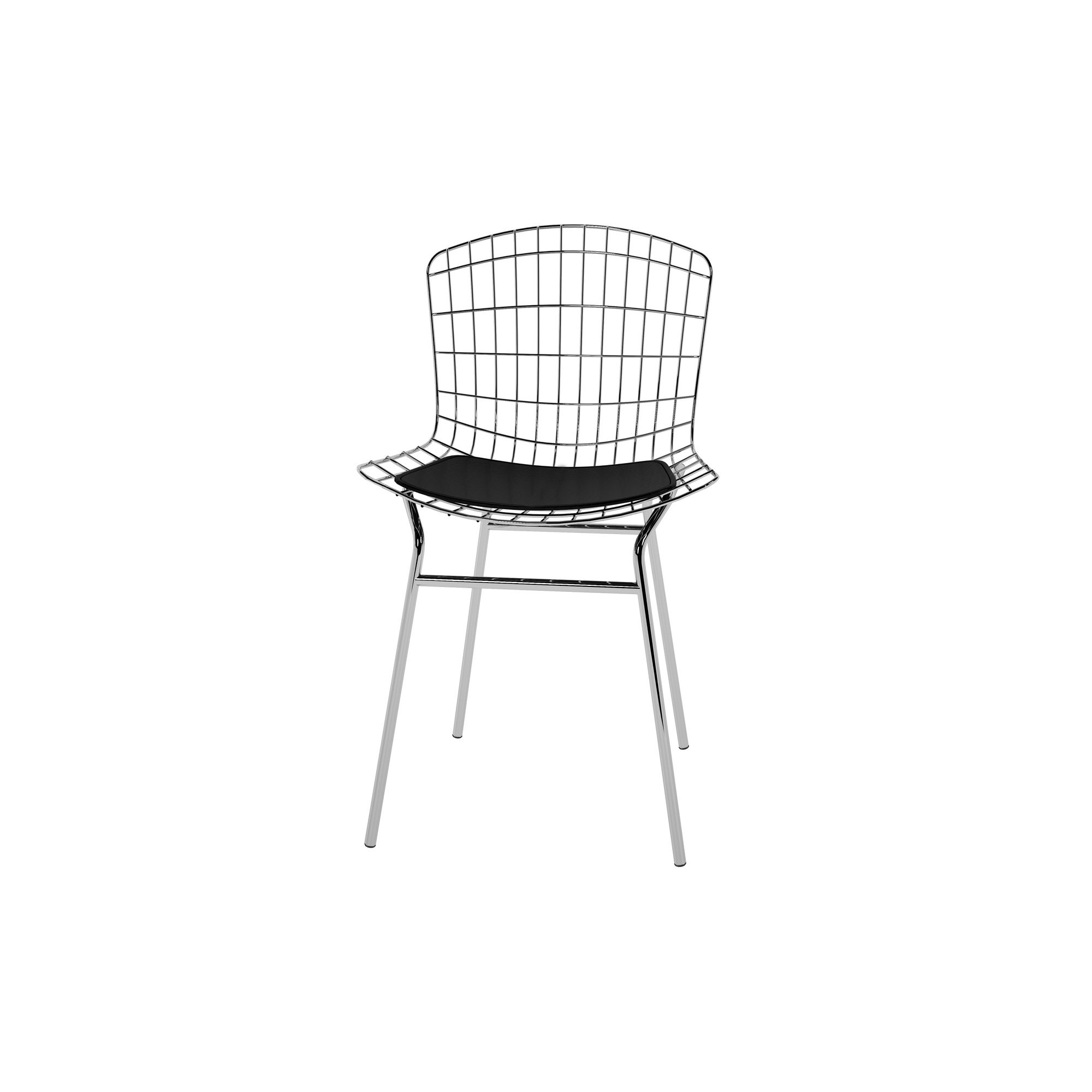 Manhattan Comfort, Madeline Metal Chair Silver and Black, Primary Color Black, Included (qty.) 1 Model 197AMC