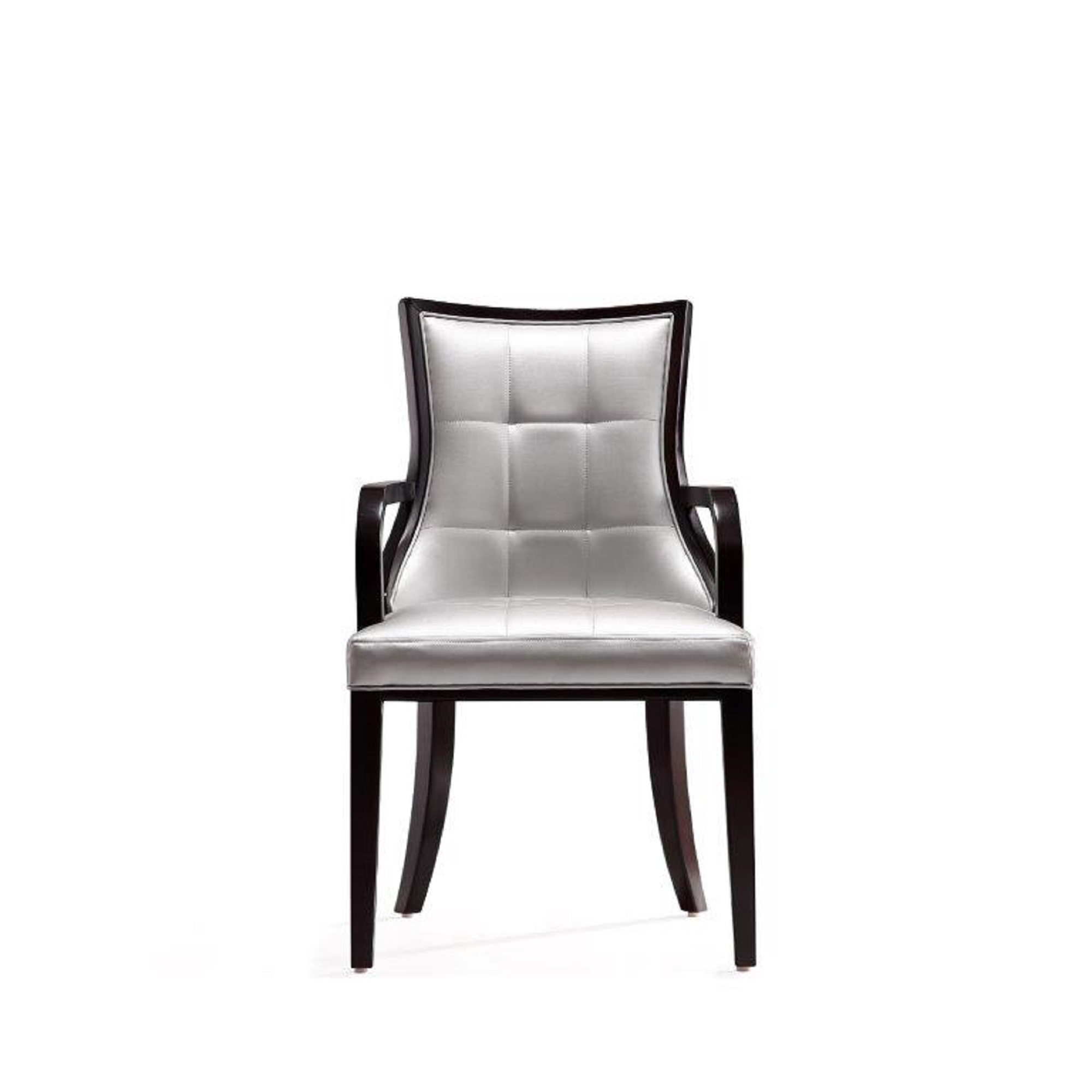 Manhattan Comfort, Fifth Avenue Faux Leather Armchair Silver, Primary Color Silver, Included (qty.) 1 Model DC008AR