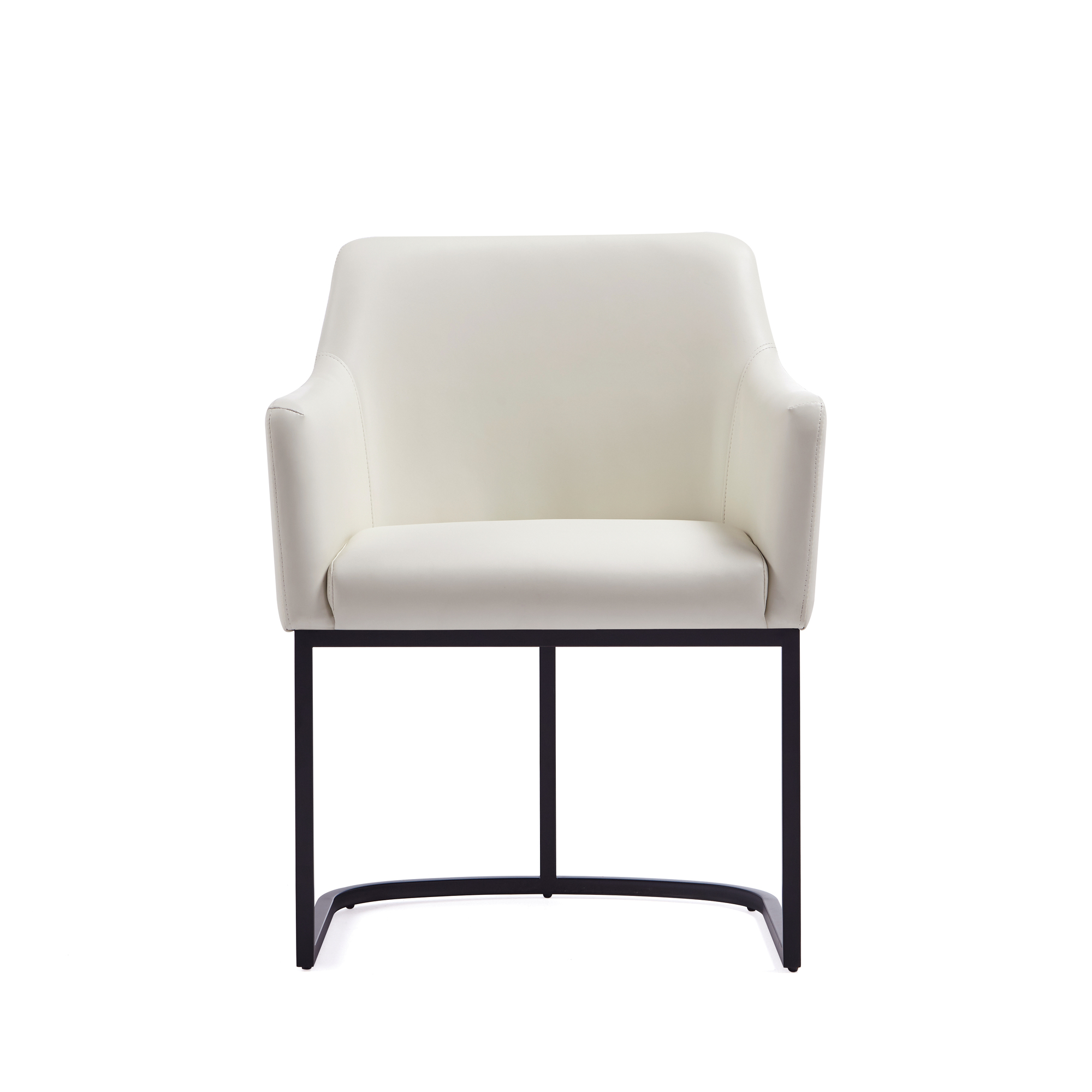 Manhattan Comfort, Modern Serena Armchair Leatherette Steel Cream, Primary Color Cream, Included (qty.) 1 Model DC056AR