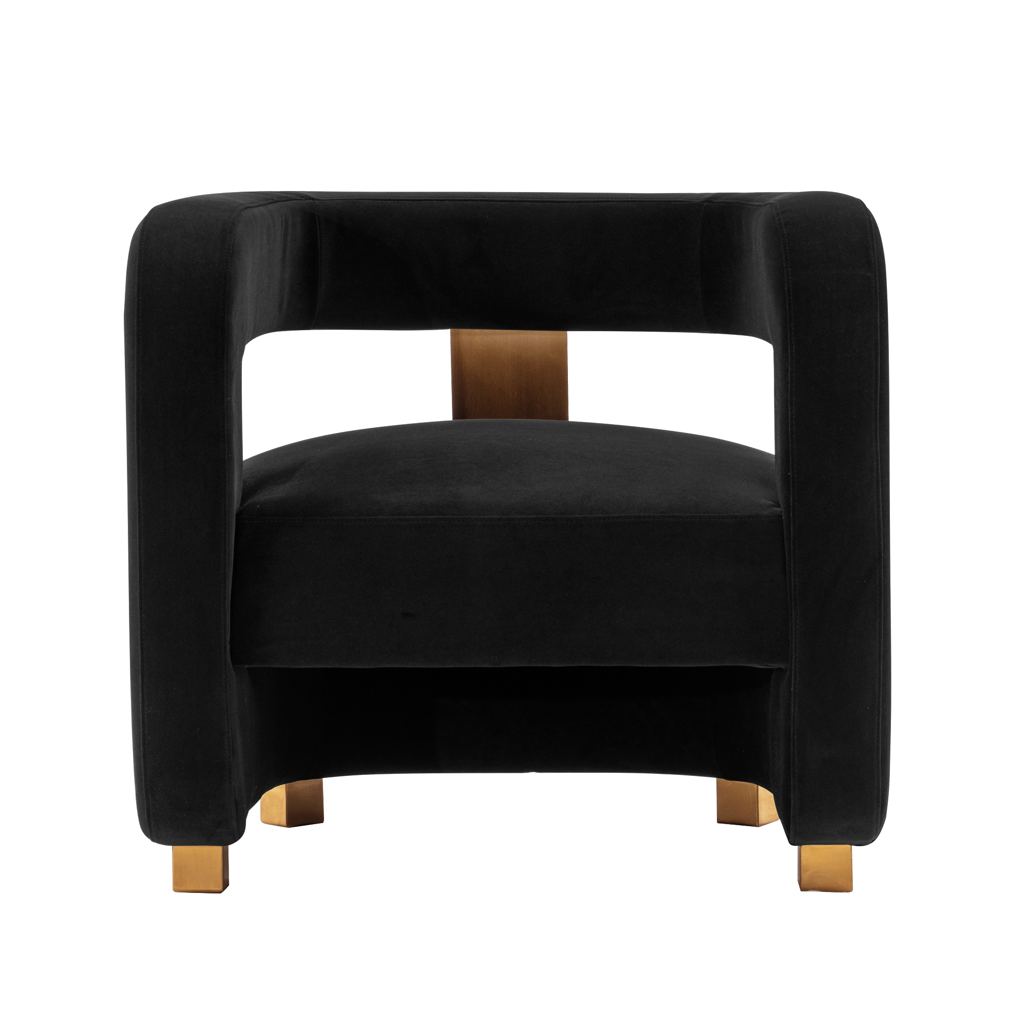 Manhattan Comfort, Modern Amirah Velvet Accent Chair in Black, Primary Color Black, Included (qty.) 1 Model AC060