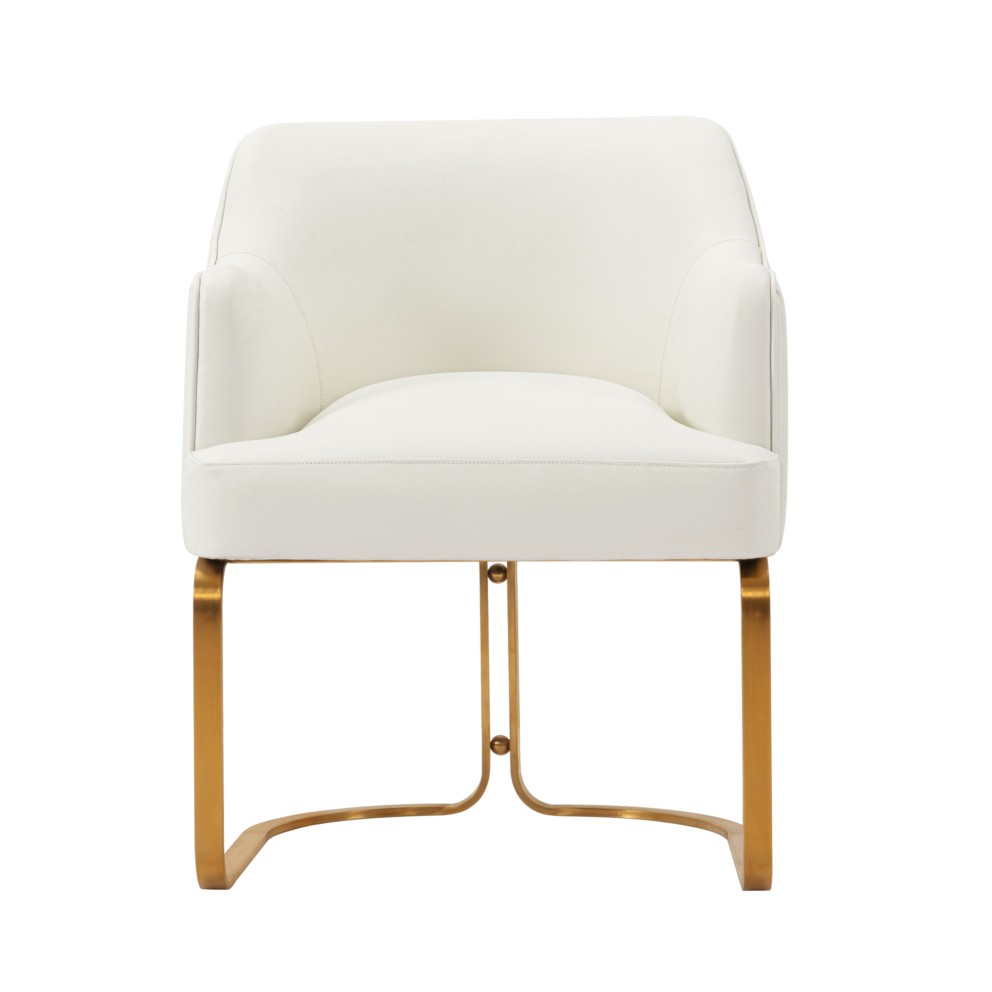 Manhattan Comfort, Modern Edra Leatherette Armchair in Cream, Primary Color Cream, Included (qty.) 1 Model DC078