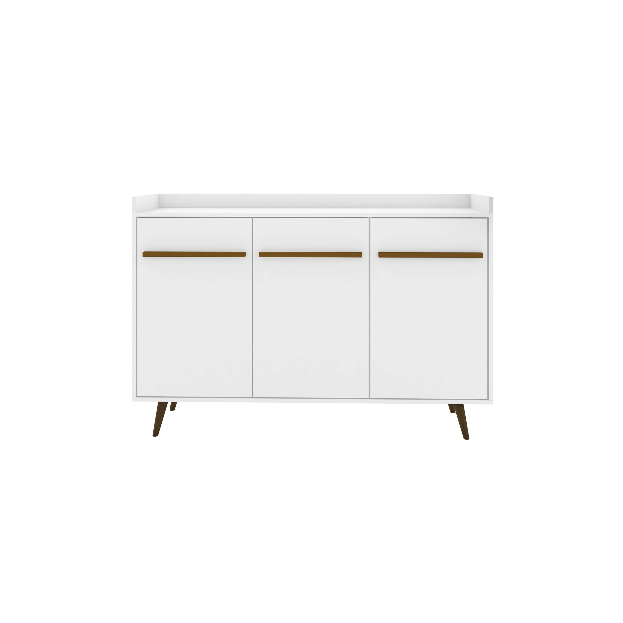 Manhattan Comfort, Bradley 53.54 Buffet Stand with 4 Shelves in White, Width 53.54 in, Height 38.58 in, Depth 14.53 in, Model 230BMC