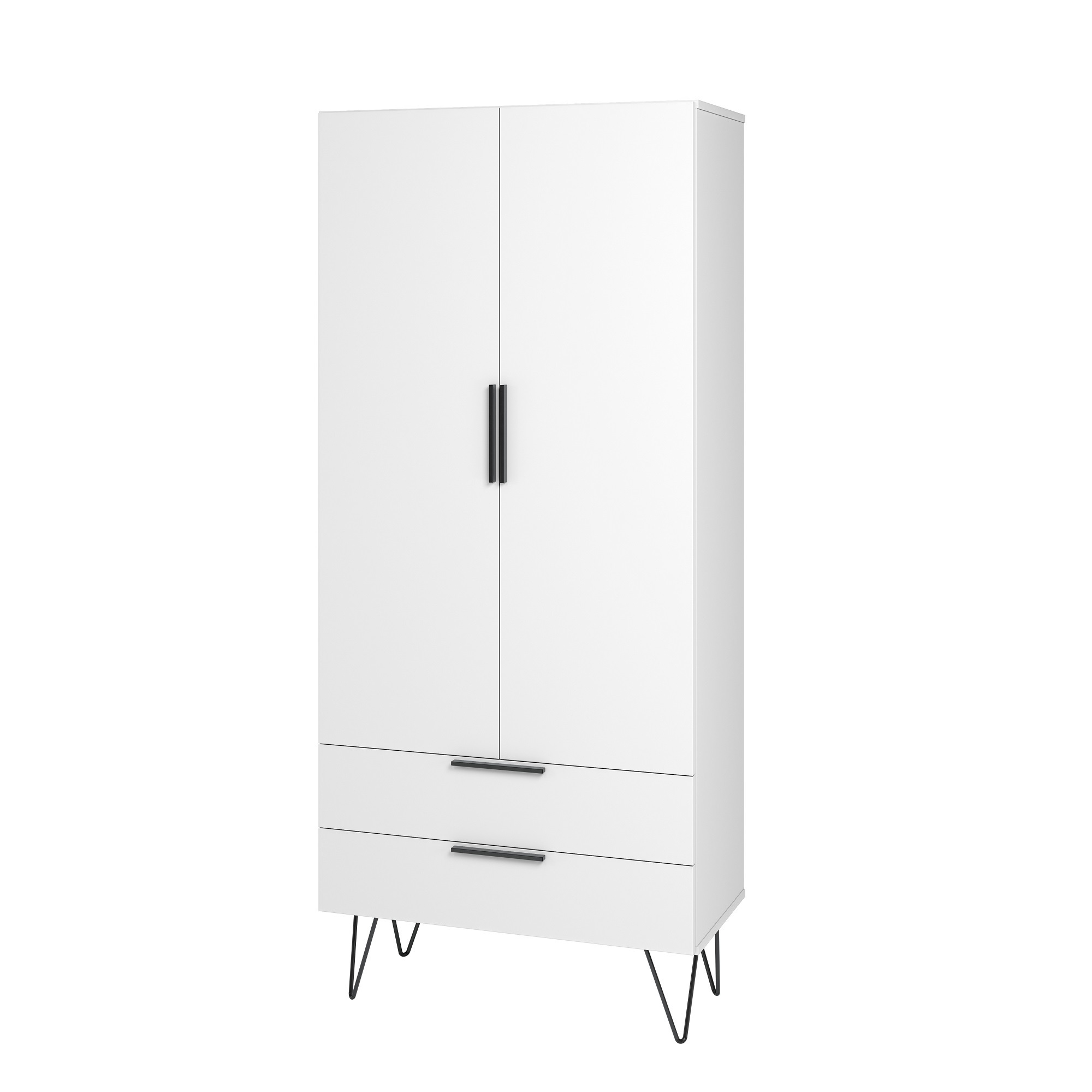 Manhattan Comfort, Beekman 67.32 Tall Cabinet with 6 Shelves in White, Width 29.52 in, Height 67.32 in, Depth 14.37 in, Model 401AMC