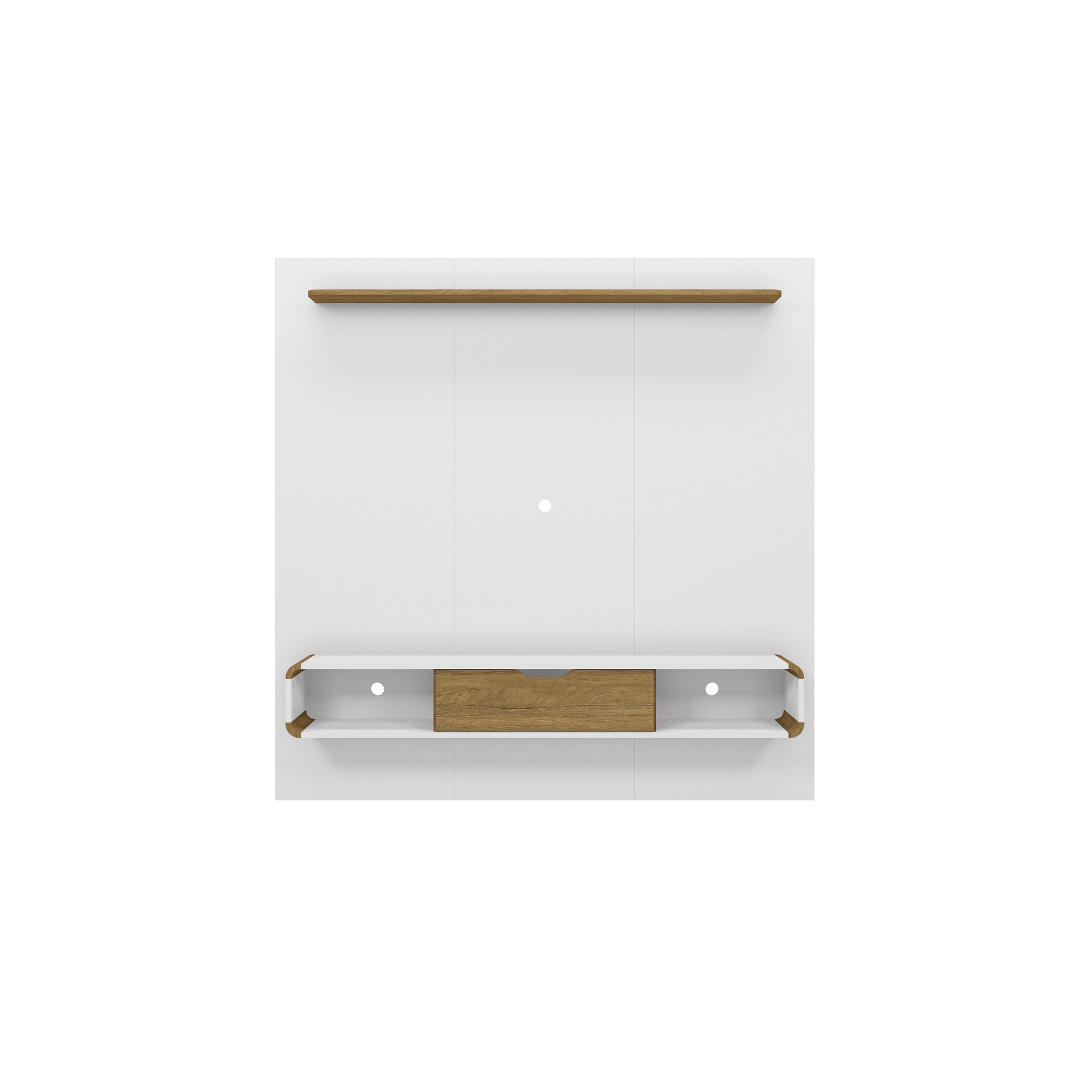 Manhattan Comfort, Camberly 62.36 Floating Ent Cntr 3 Shelves White, Width 62.36 in, Height 63.19 in, Depth 11.65 in, Model 247BMC