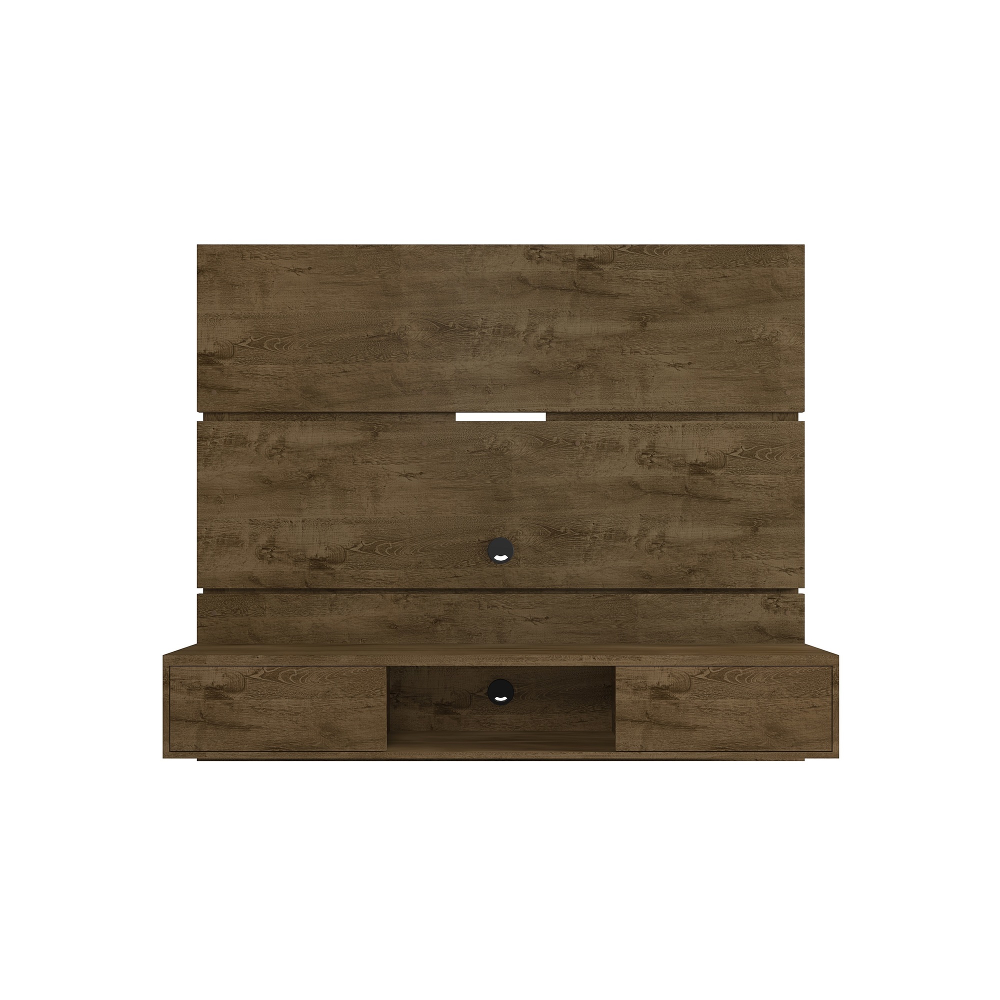 Manhattan Comfort, Vernon 62.99 Floating Wall Ent Cntr Rustic Brown, Width 62.99 in, Height 53.54 in, Depth 12.87 in, Model 236BMC