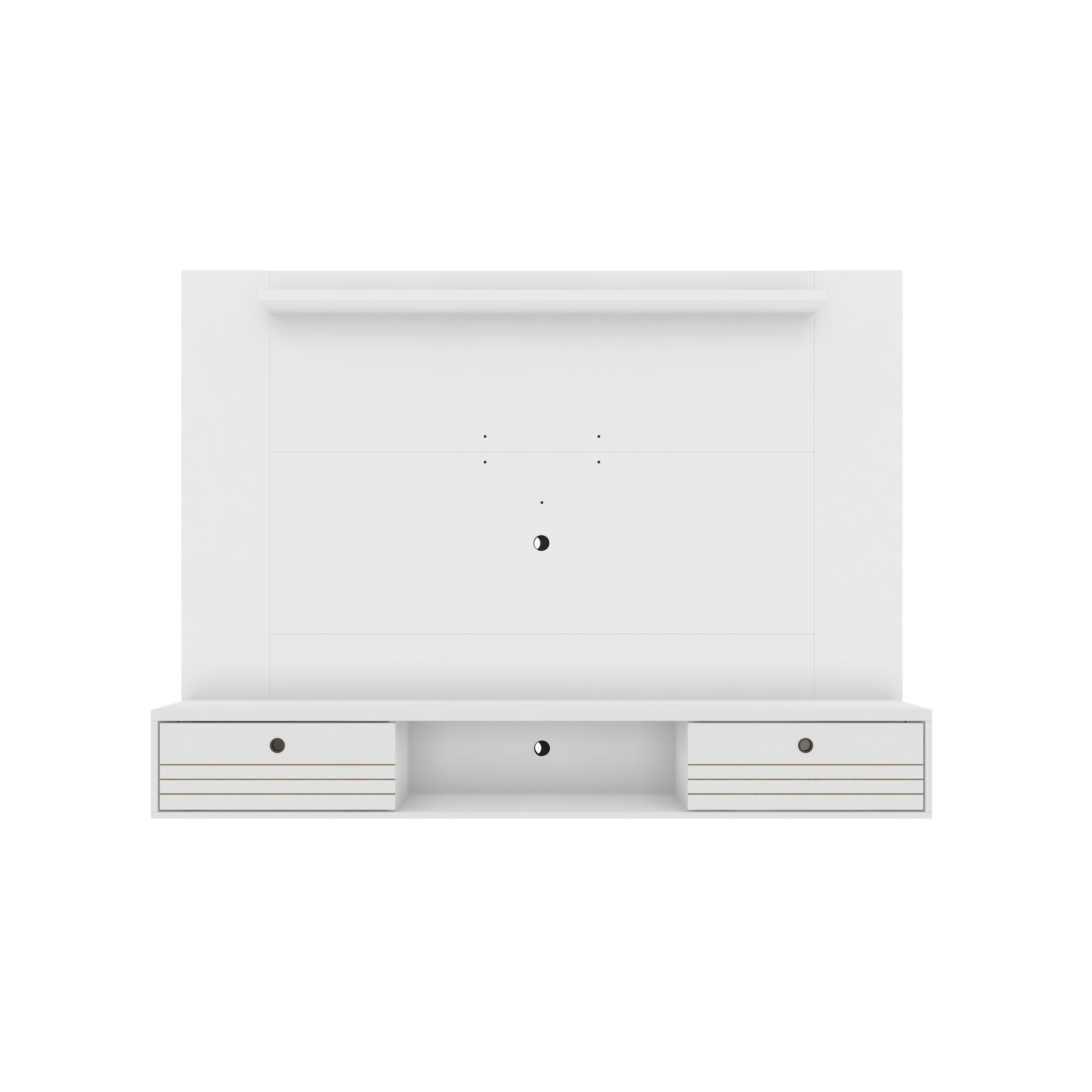 Manhattan Comfort, Liberty 70.86 Floating Wall Ent Cntr White, Width 70.86 in, Height 52.95 in, Depth 12.99 in, Model 235BMC