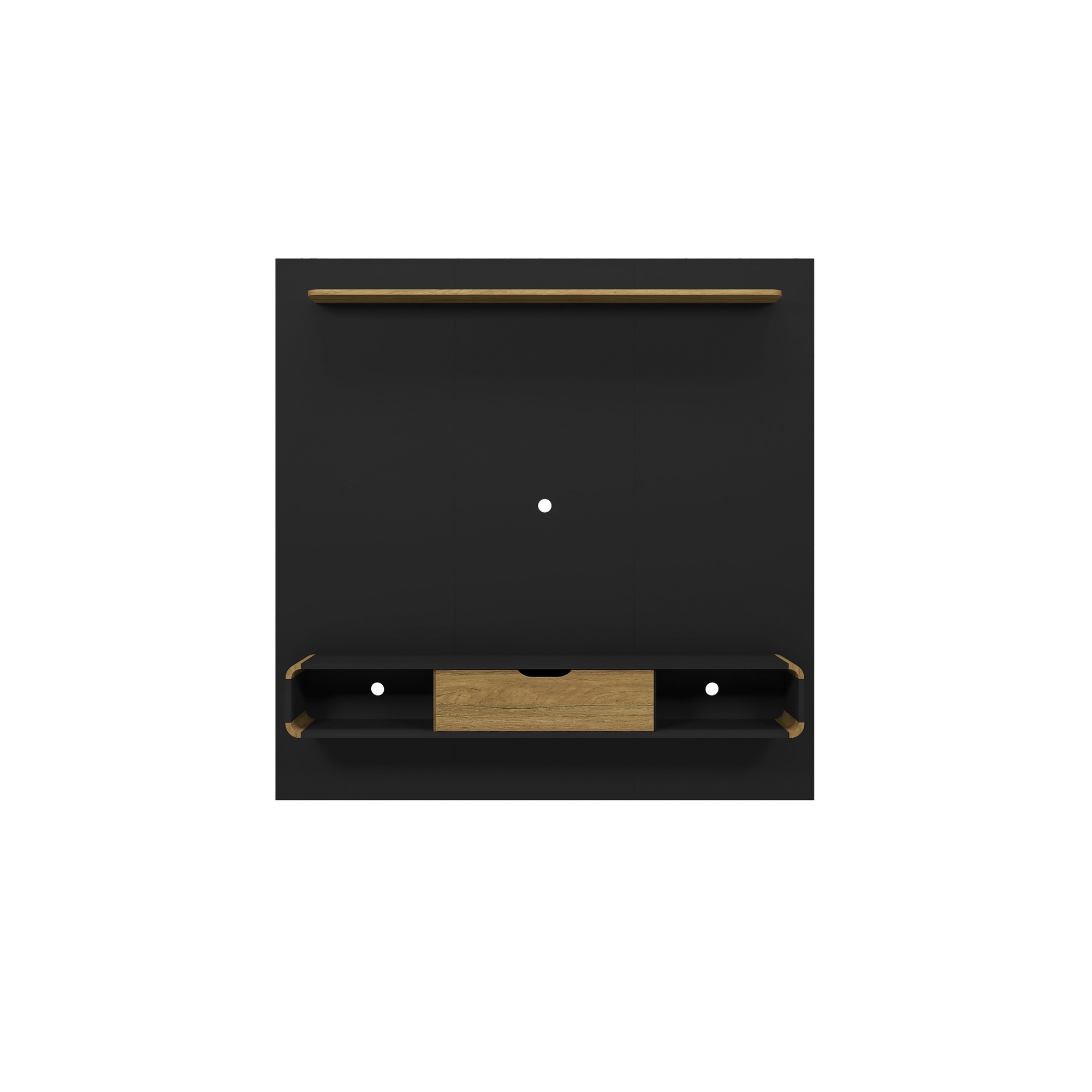 Manhattan Comfort, Camberly 62.36 Floating Ent Cntr 3 Shelves Black, Width 62.36 in, Height 63.19 in, Depth 11.65 in, Model 247BMC
