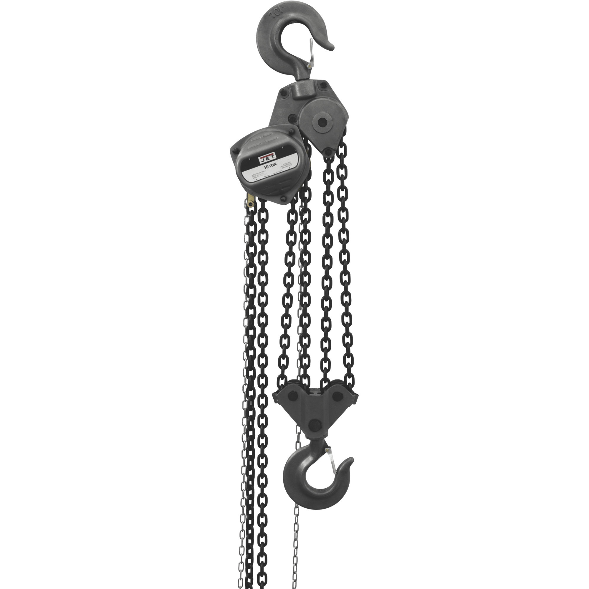 JET S90 Series Manual Chain Hoist, 10-Ton Capacity, 10ft. Lift, Model S90-1000-10