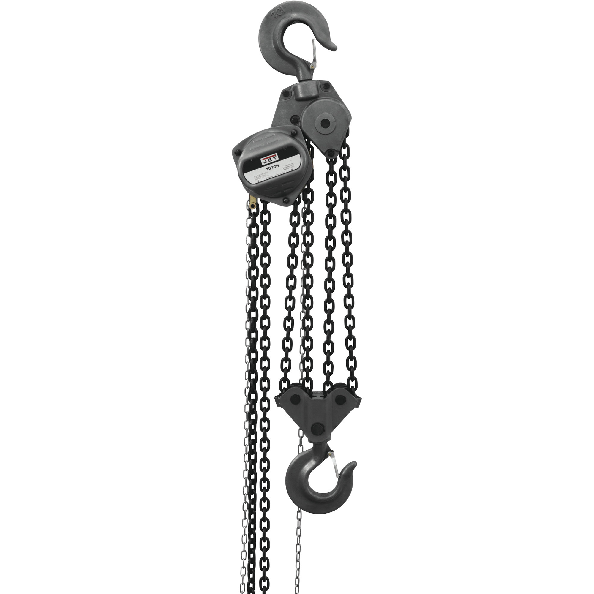 JET S90 Series Manual Chain Hoist, 10-Ton Capacity, 30ft. Lift, Model S90-1000-30