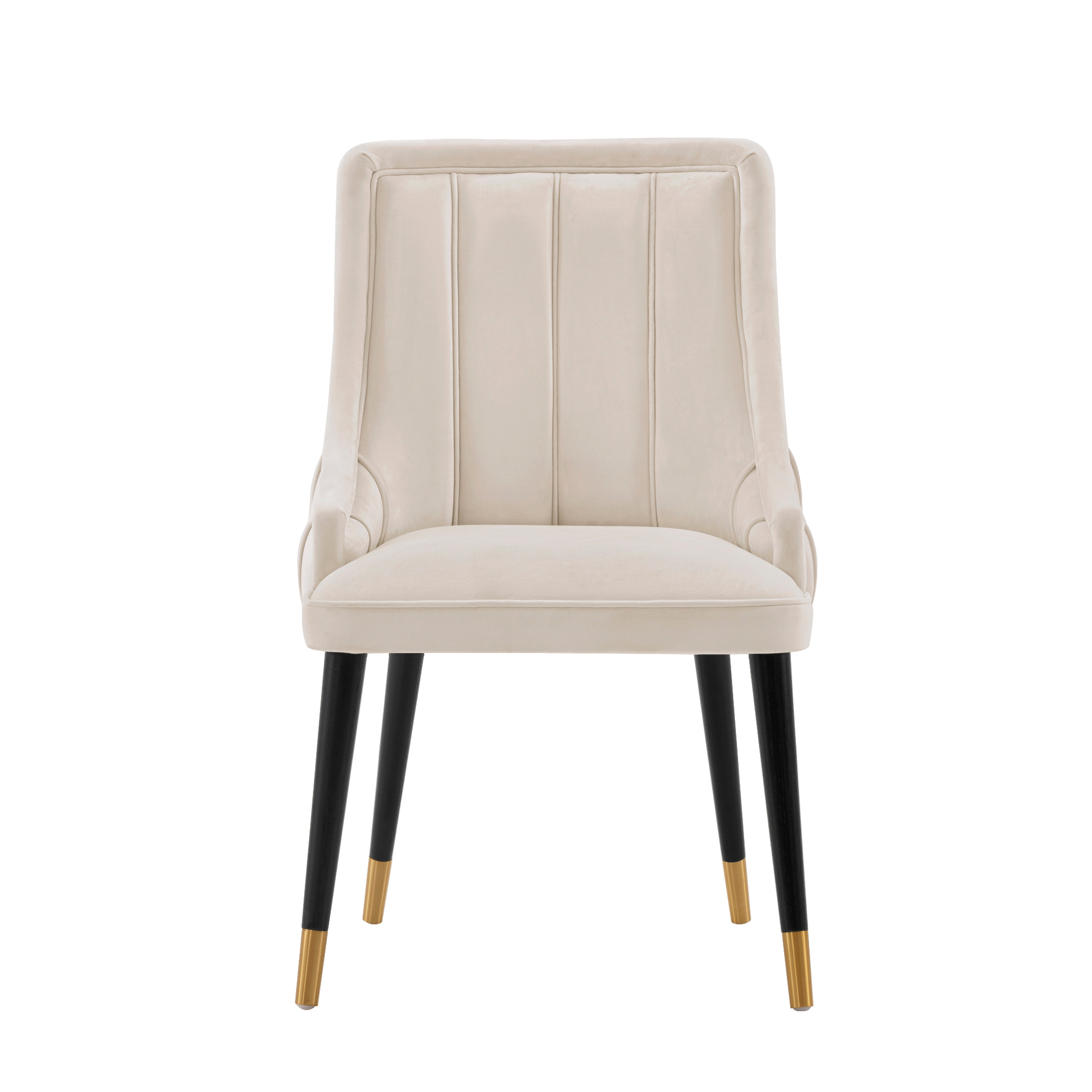 Manhattan Comfort, Modern Eda Velvet Chair in Midnight Cream, Primary Color Cream, Included (qty.) 1 Model DC073