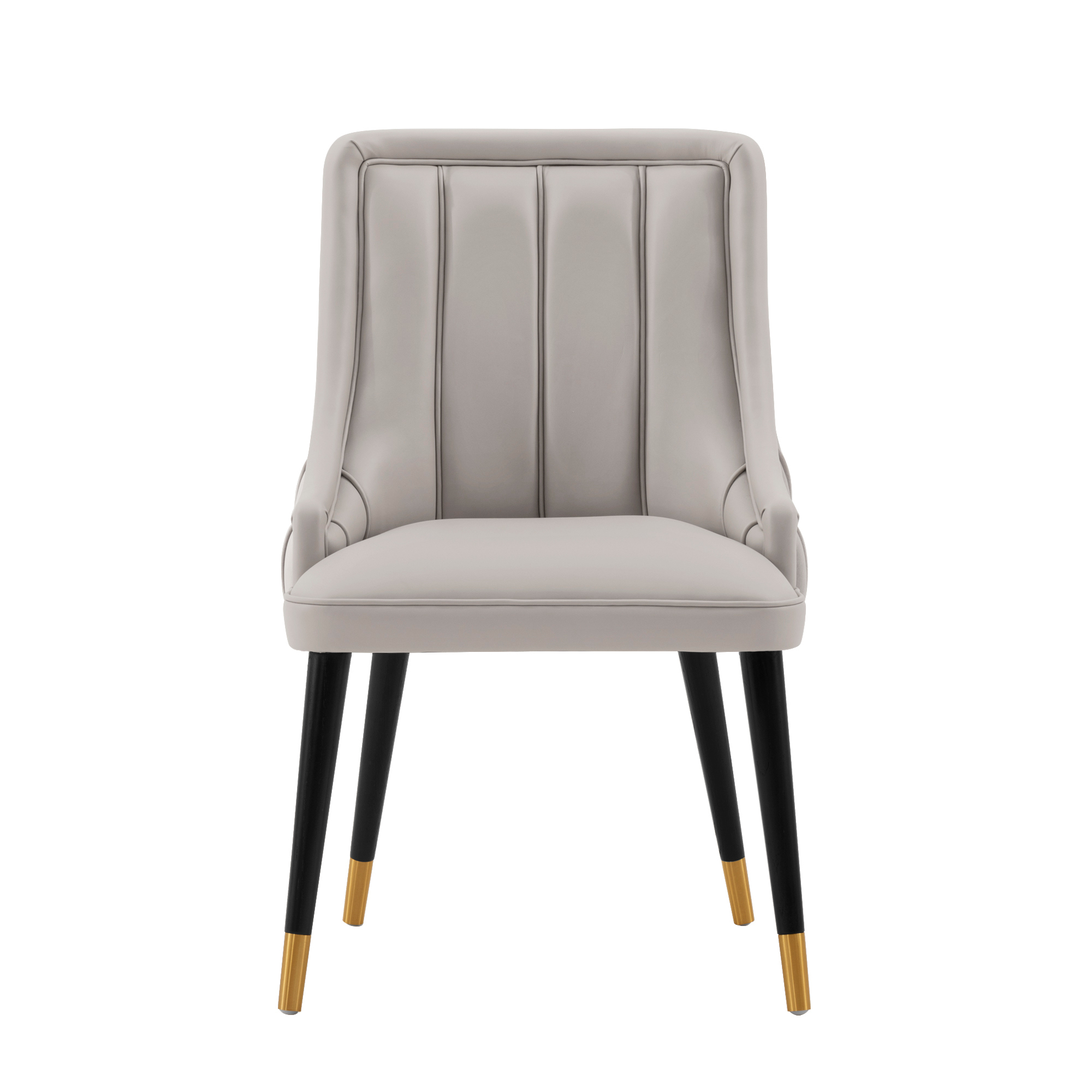 Manhattan Comfort, Modern Eda Velvet and Leatherette Chair in Grey, Primary Color Gray, Included (qty.) 1 Model DC073