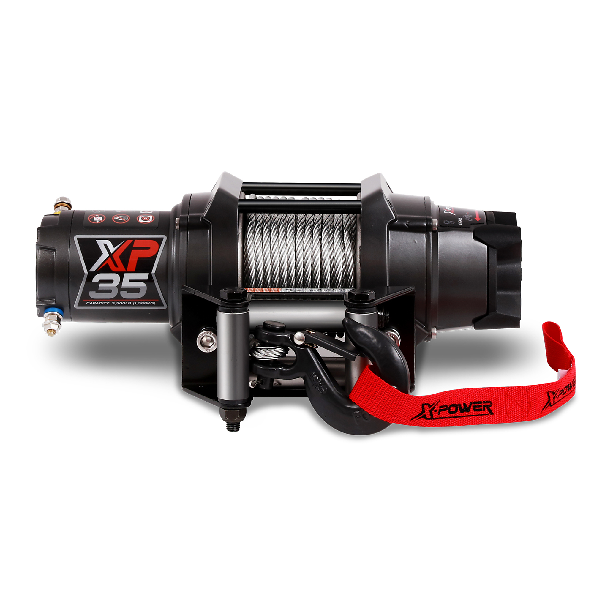 XPower, 3500 LBS. WINCH - STEEL, Capacity (Line Pull) 3500 lb, Model 10802013