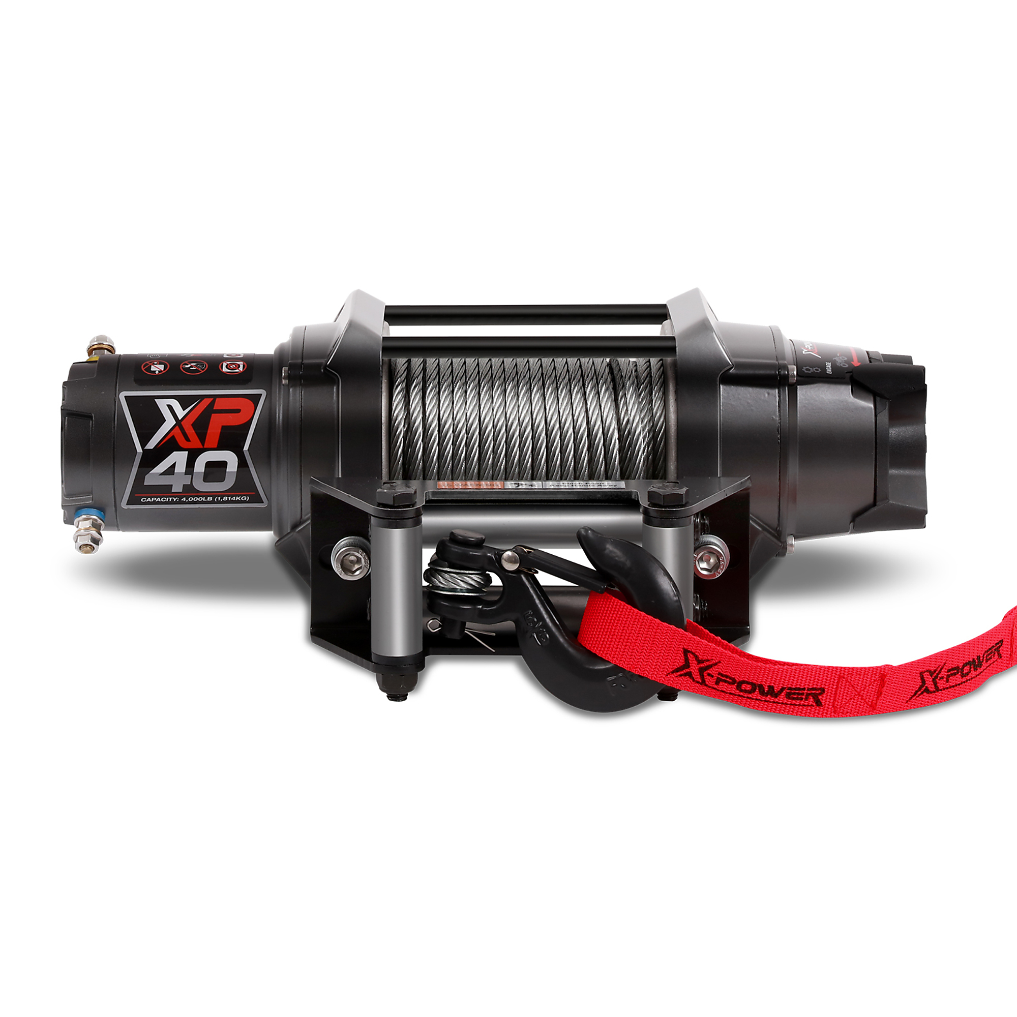 XPower, 4000 LBS. WINCH - STEEL, Capacity (Line Pull) 4000 lb, Model 10802012