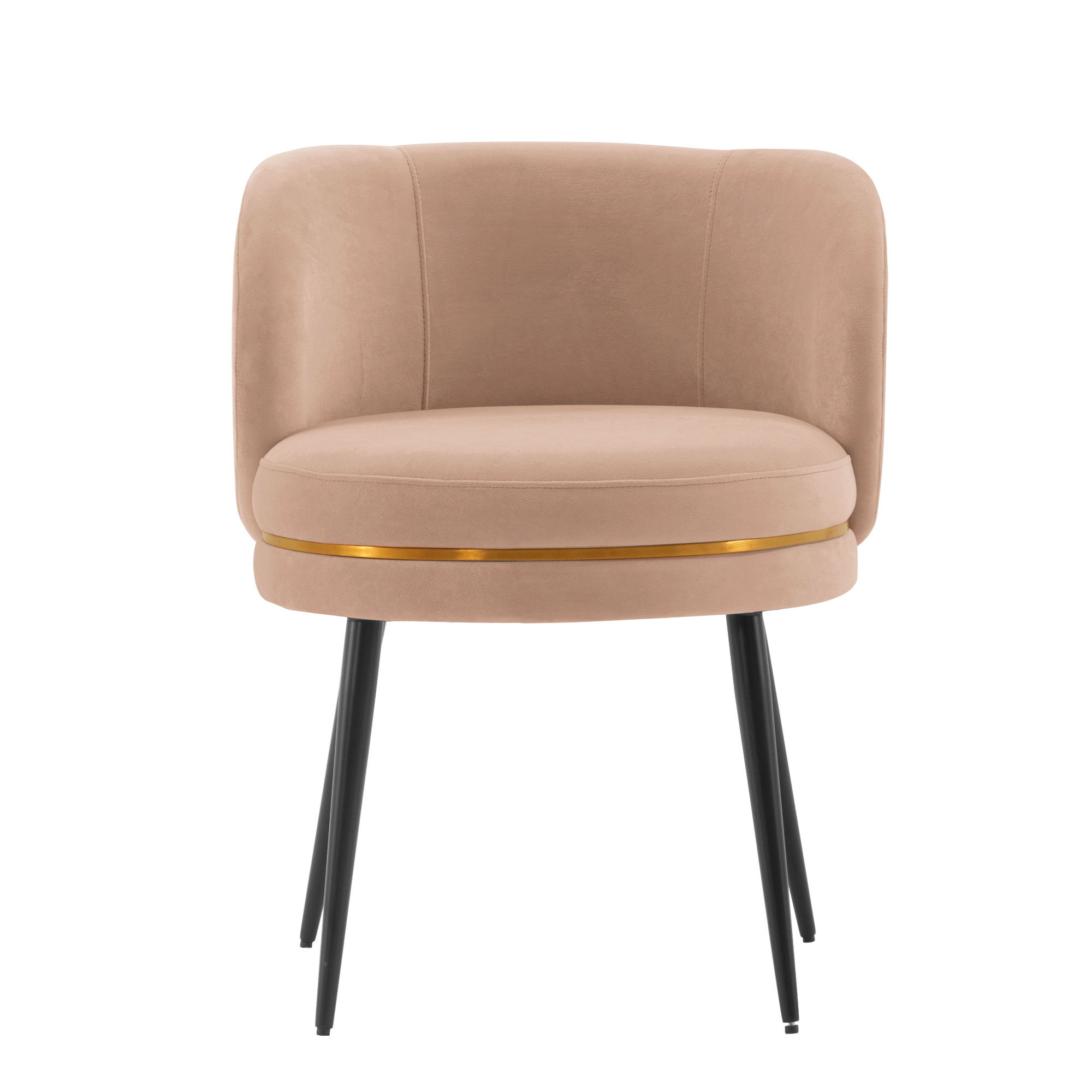 Manhattan Comfort, Modern Kaya Pleated Velvet Chair in Nude, Primary Color Beige, Included (qty.) 1 Model DC080