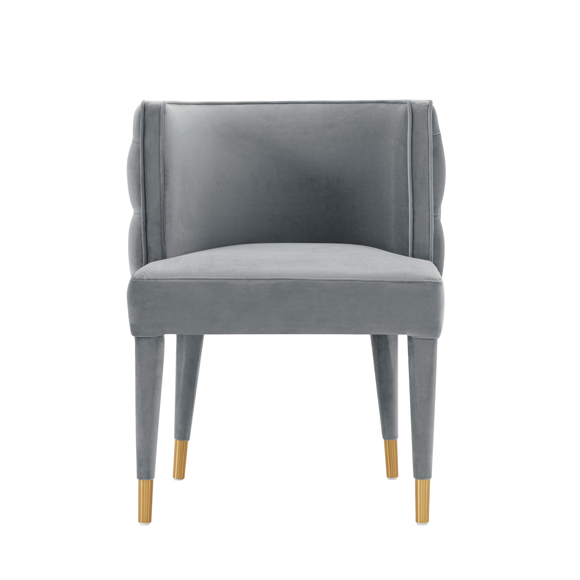 Manhattan Comfort, Modern Maya Tufted Velvet Chair in Grey, Primary Color Gray, Included (qty.) 1 Model DC079