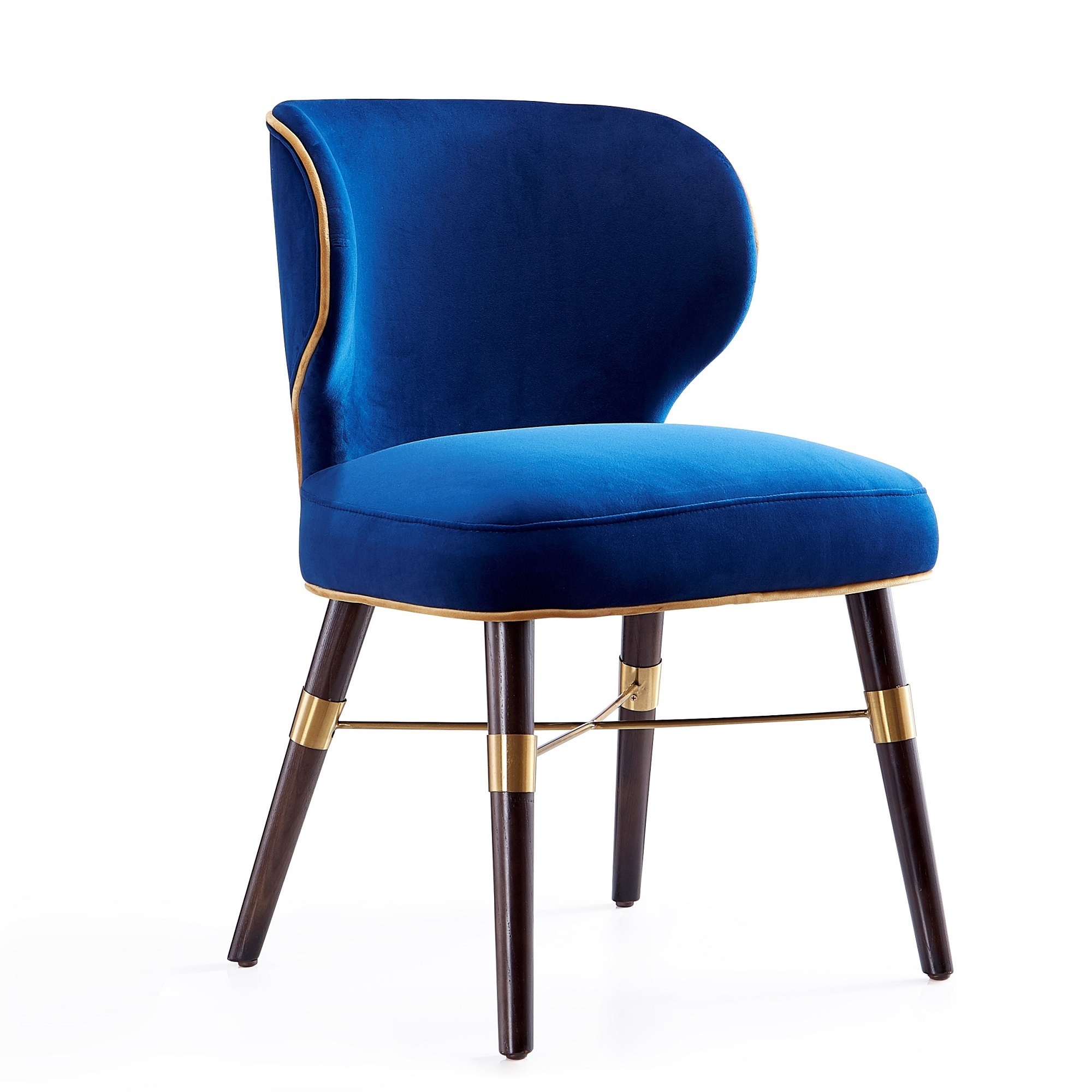 Manhattan Comfort, Strine Royal Blue Velvet Chair, Primary Color Blue, Included (qty.) 1 Model DC045