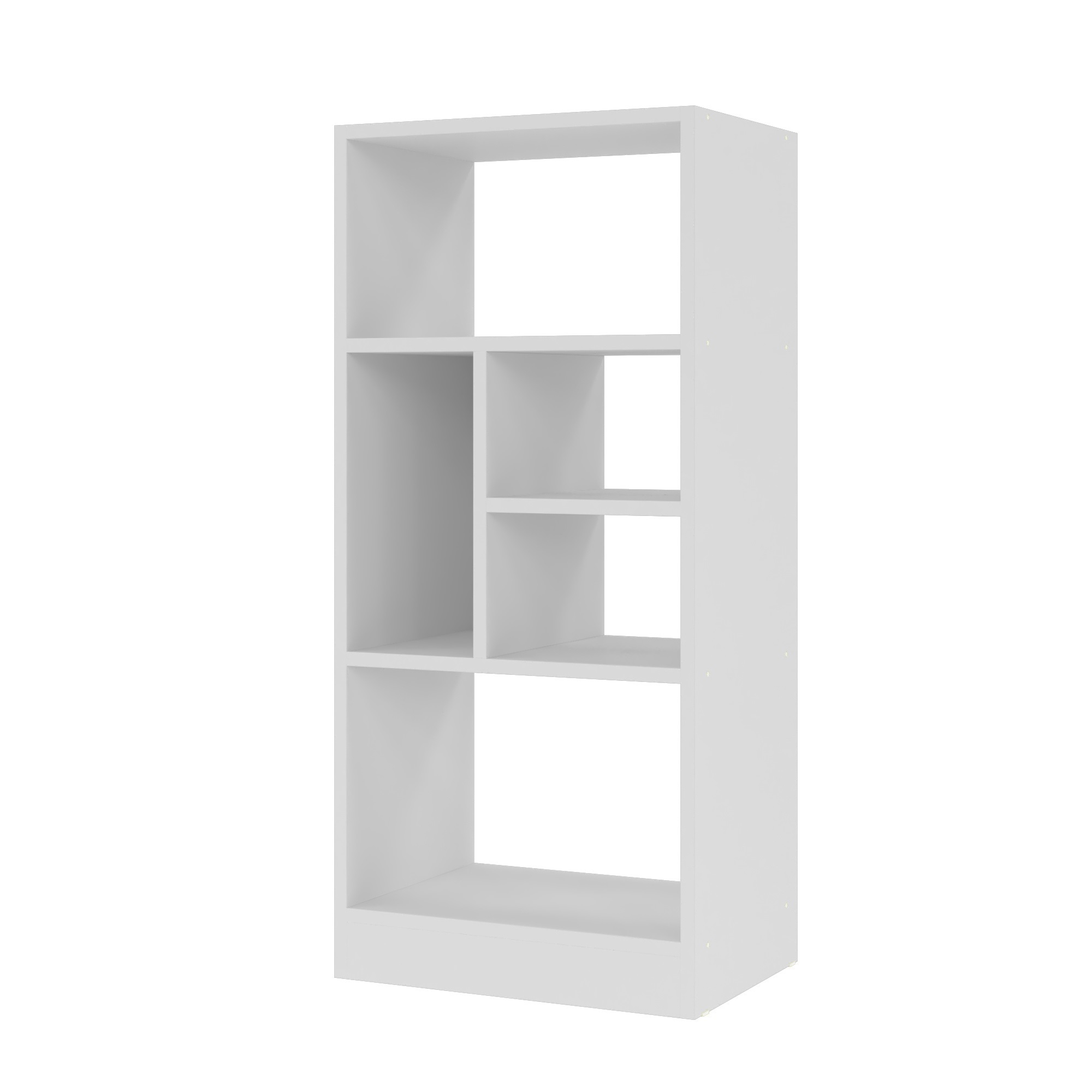 Manhattan Comfort, Valenca Bookcase 2.0 with 5 shelves in White, Height 35.43 in, Shelves (qty.) 5 Material Melamine, Model 24AMC