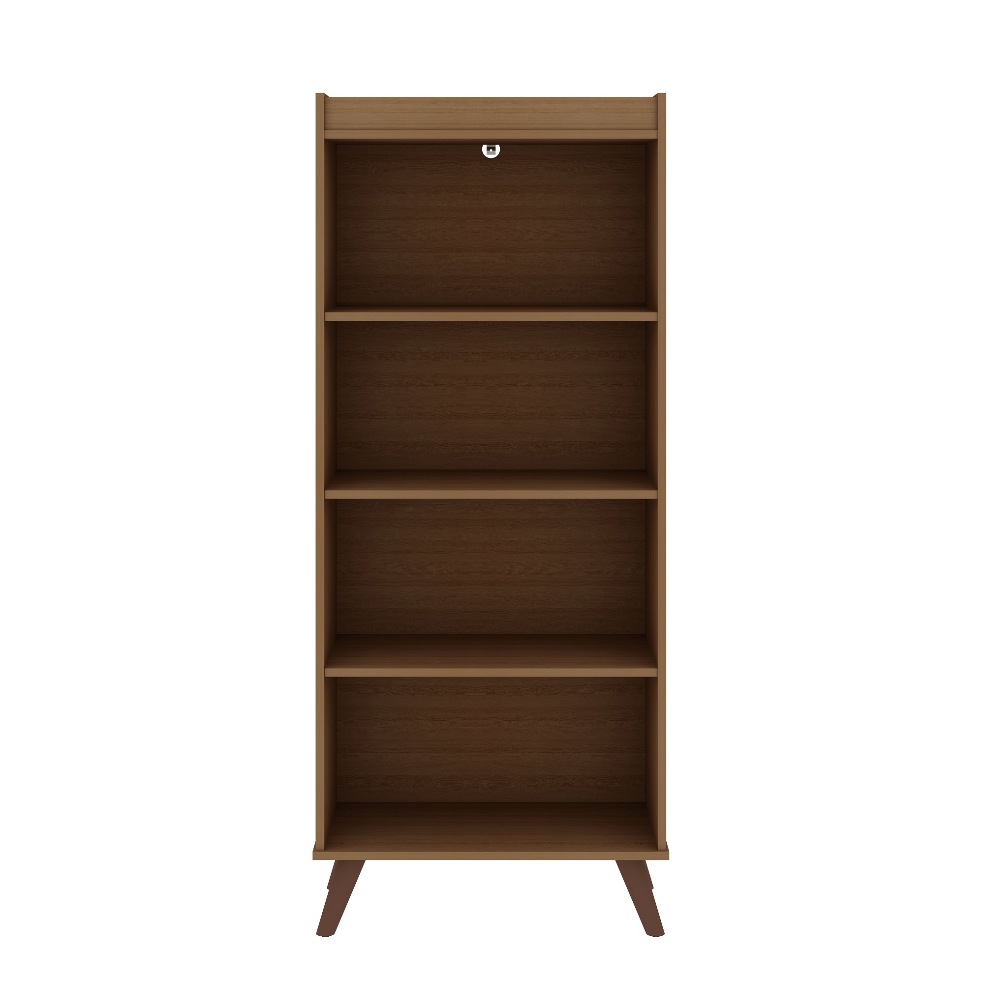 Manhattan Comfort, Hampton 4-Tier Bookcase Solid Wood Legs Maple Crm, Height 60.12 in, Shelves (qty.) 4 Material MDPE, Model 12PMC