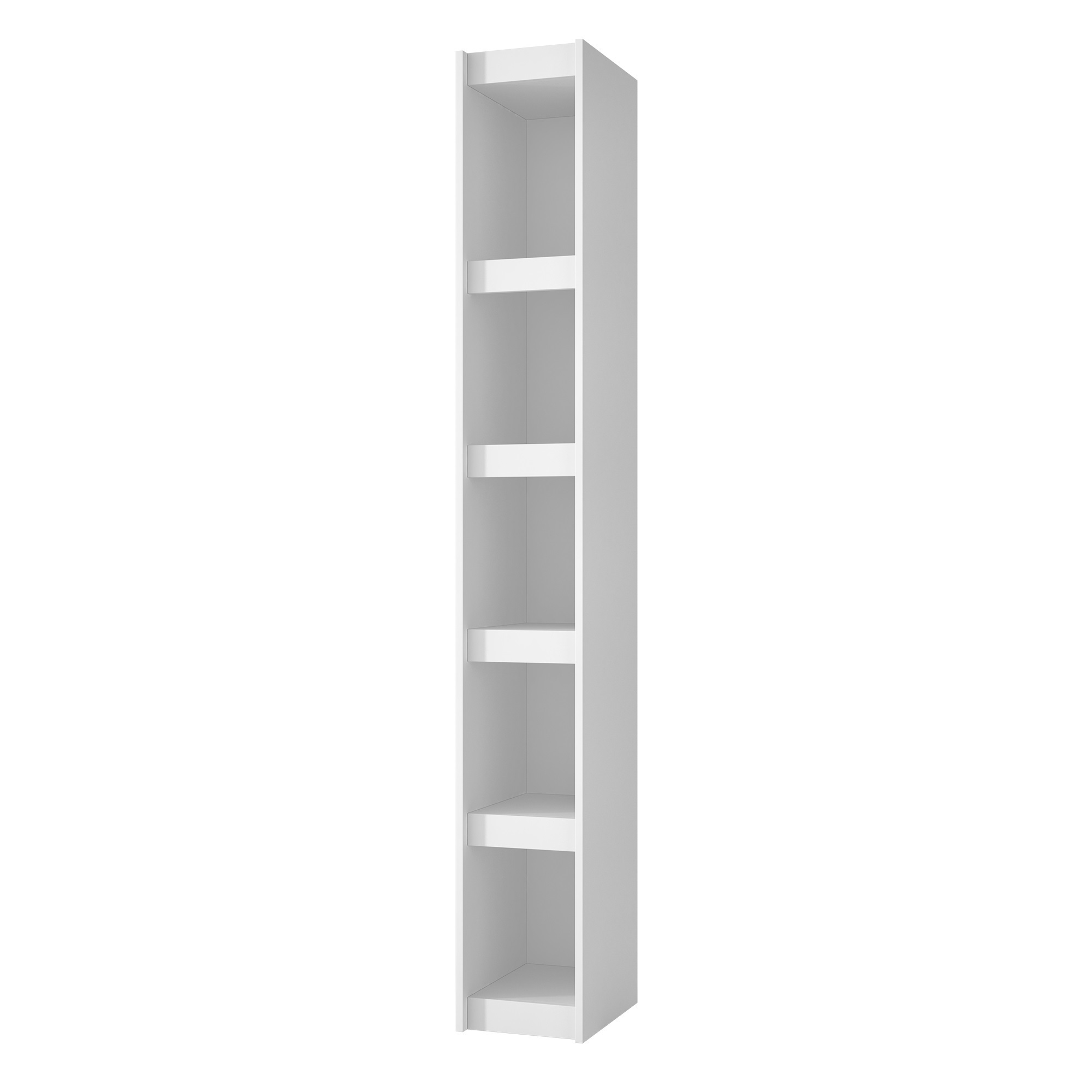 Manhattan Comfort, Parana Bookcase 1.0 with 5 shelves in White, Height 71.65 in, Shelves (qty.) 5 Material Melamine, Model 30AMC