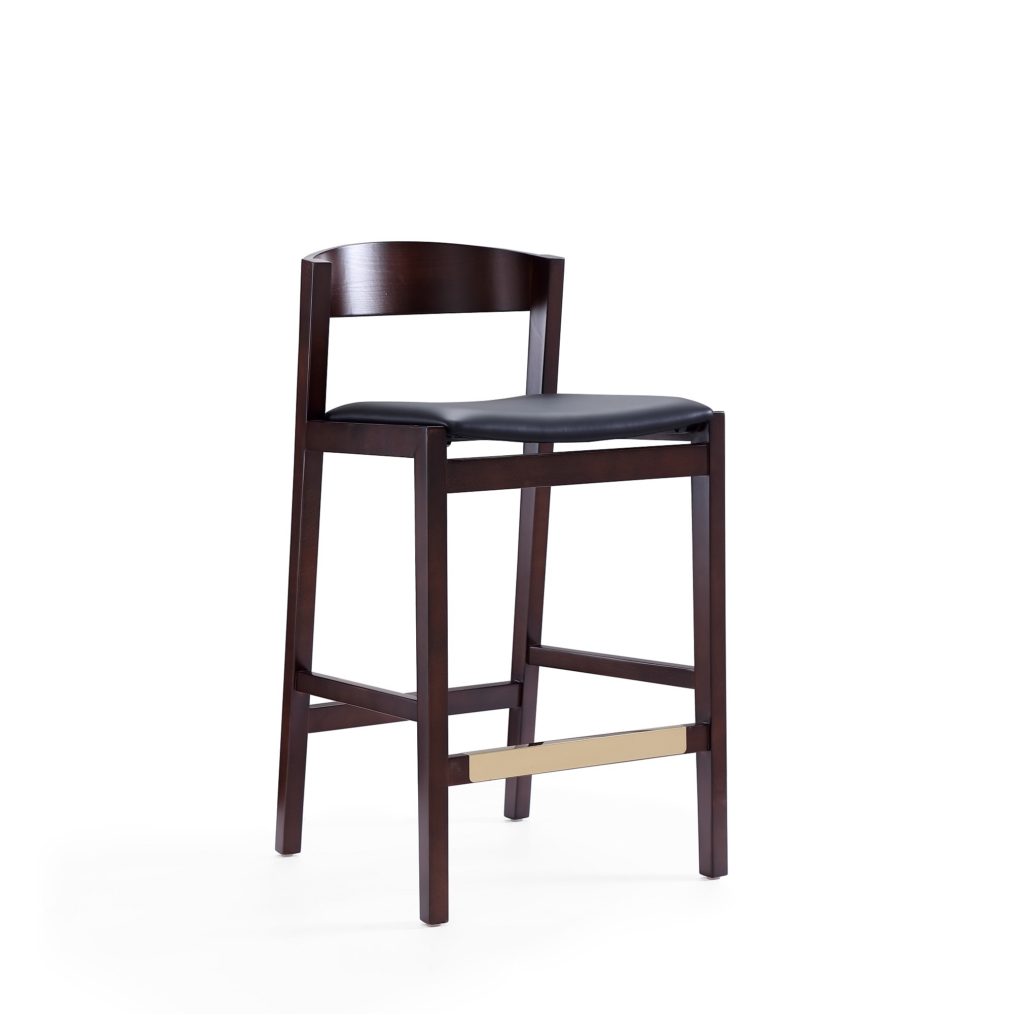 Manhattan Comfort, Klismos 36.75Inch Black Beech Wood Height Stool, Primary Color Black, Included (qty.) 1 Model CS007