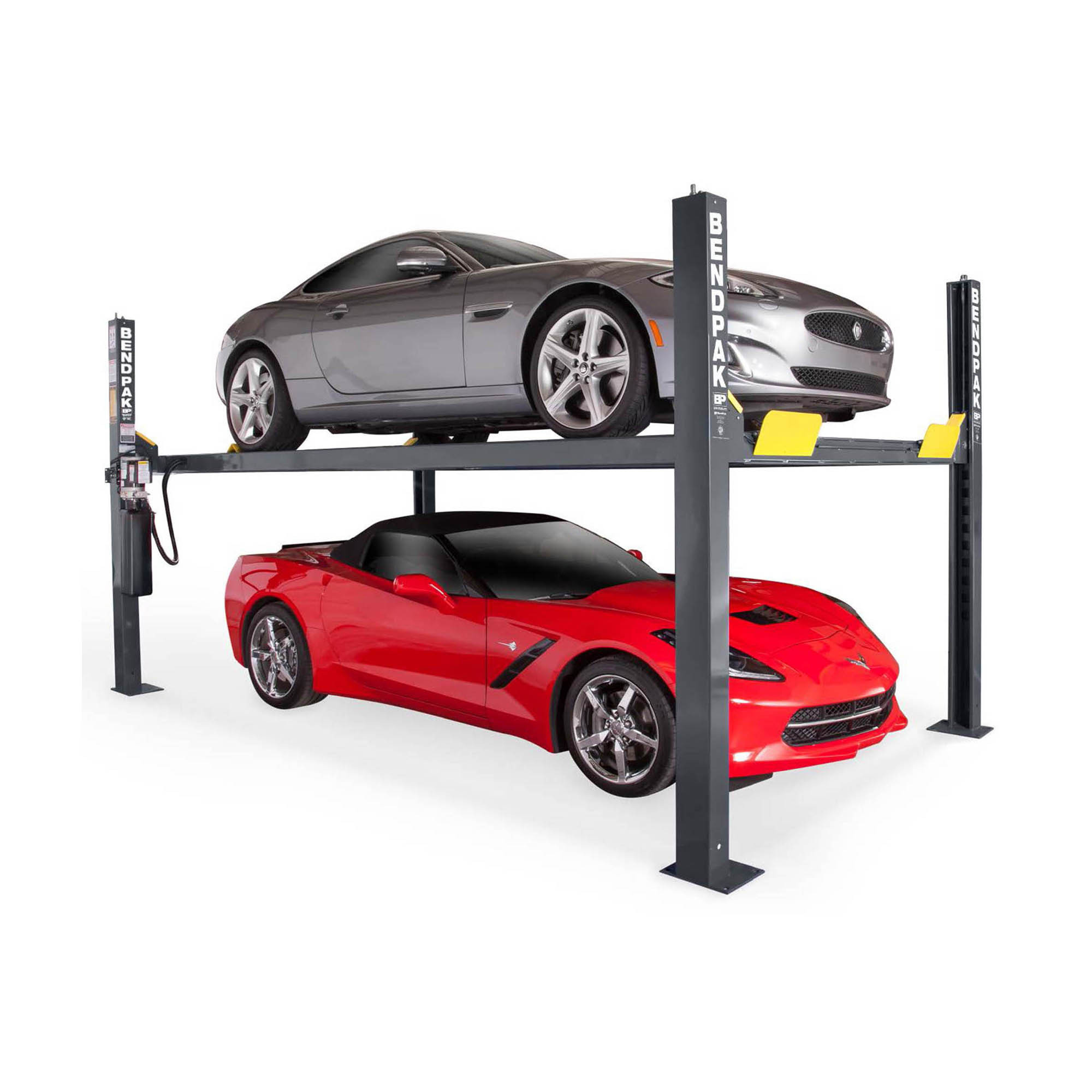 BendPak, 9000lb. Capacity tall and narrow four-post lift, Capacity 9000 lb, Max. Rise 7 ft, Horsepower 3 HP, Model HD-9STX