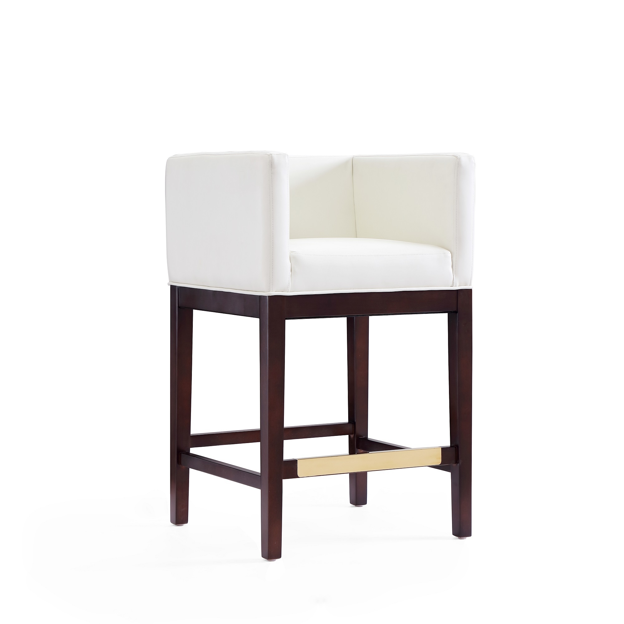 Manhattan Comfort, Kingsley 34Inch Ivory Beech Wood Height Stool, Primary Color Ivory, Included (qty.) 1 Model CS005