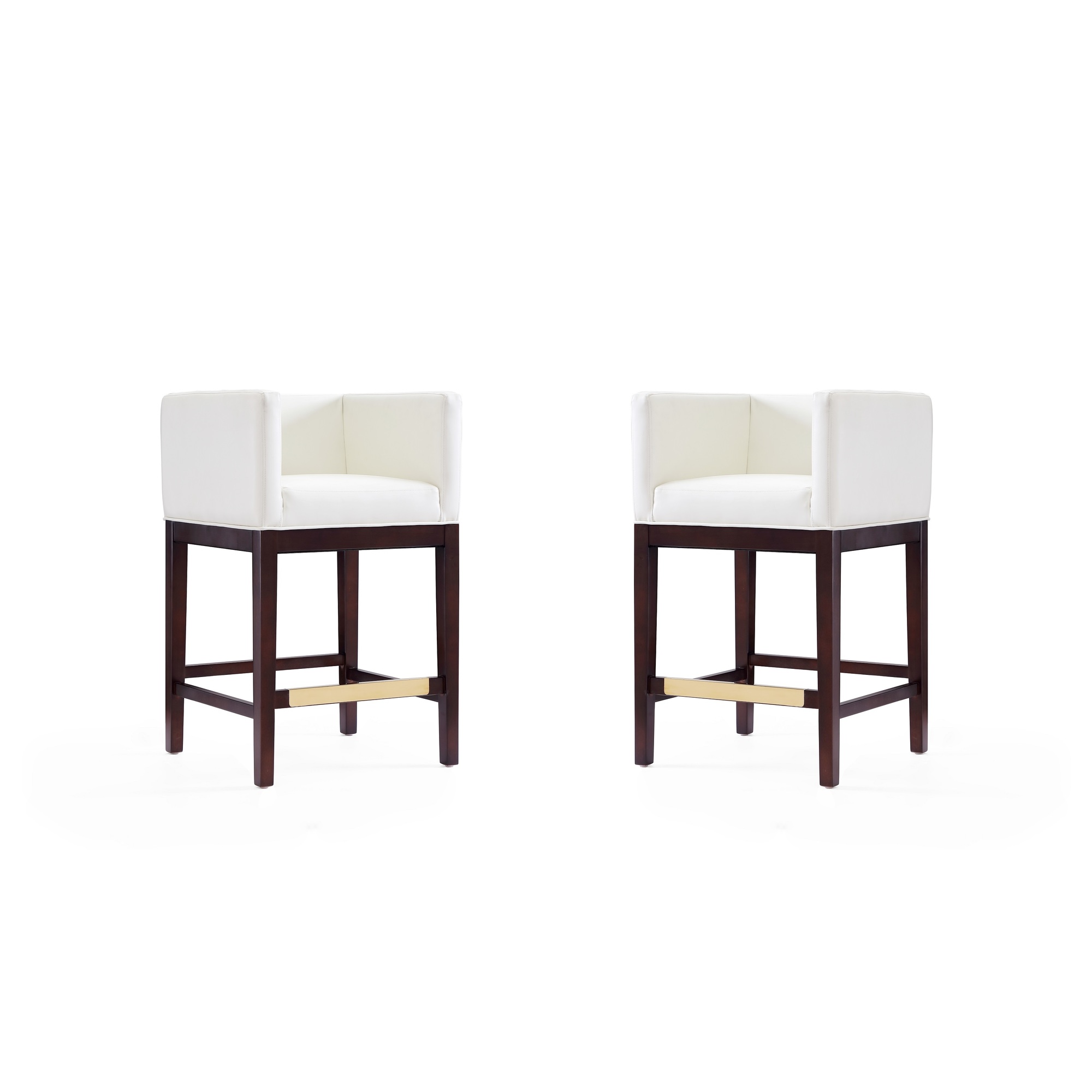 Manhattan Comfort, Kingsley 34Inch Ivory Beech Wood Stool Set of 2 Primary Color Ivory, Included (qty.) 2 Model 2-CS005