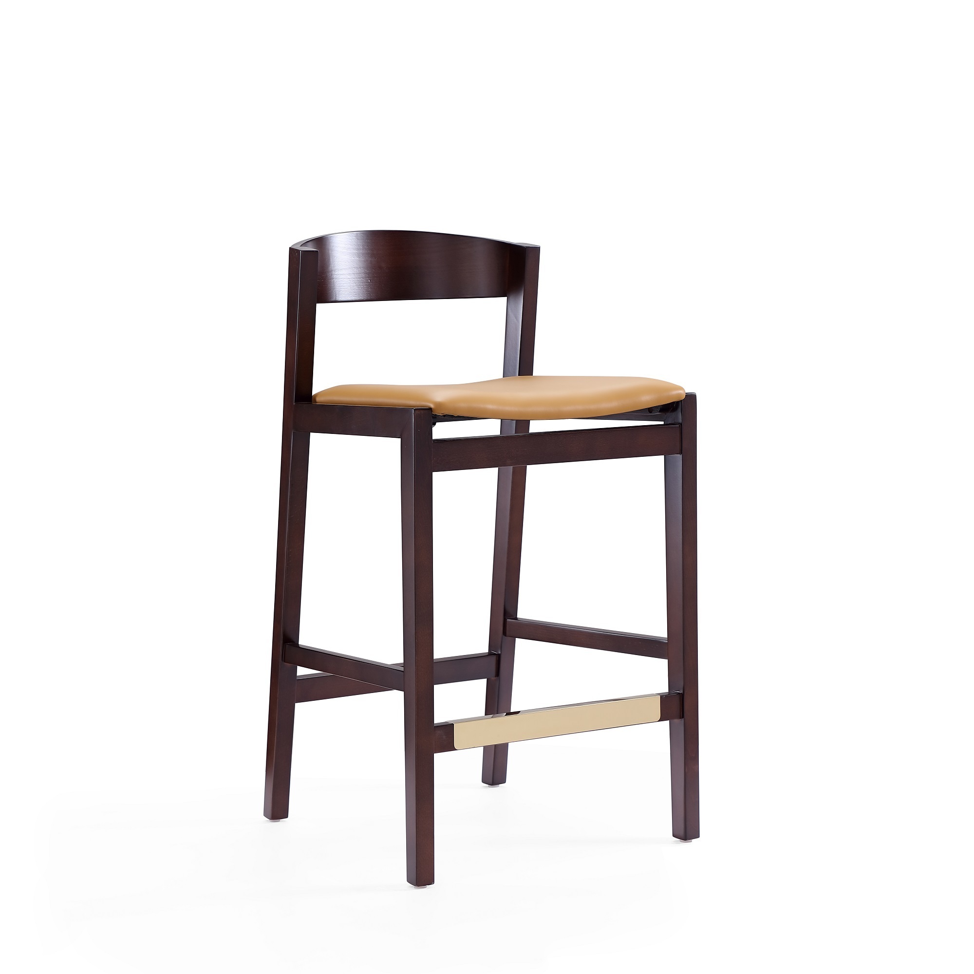 Manhattan Comfort, Klismos 36.75Inch Camel Beech Wood Height Stool, Primary Color Camel, Included (qty.) 1 Model CS007