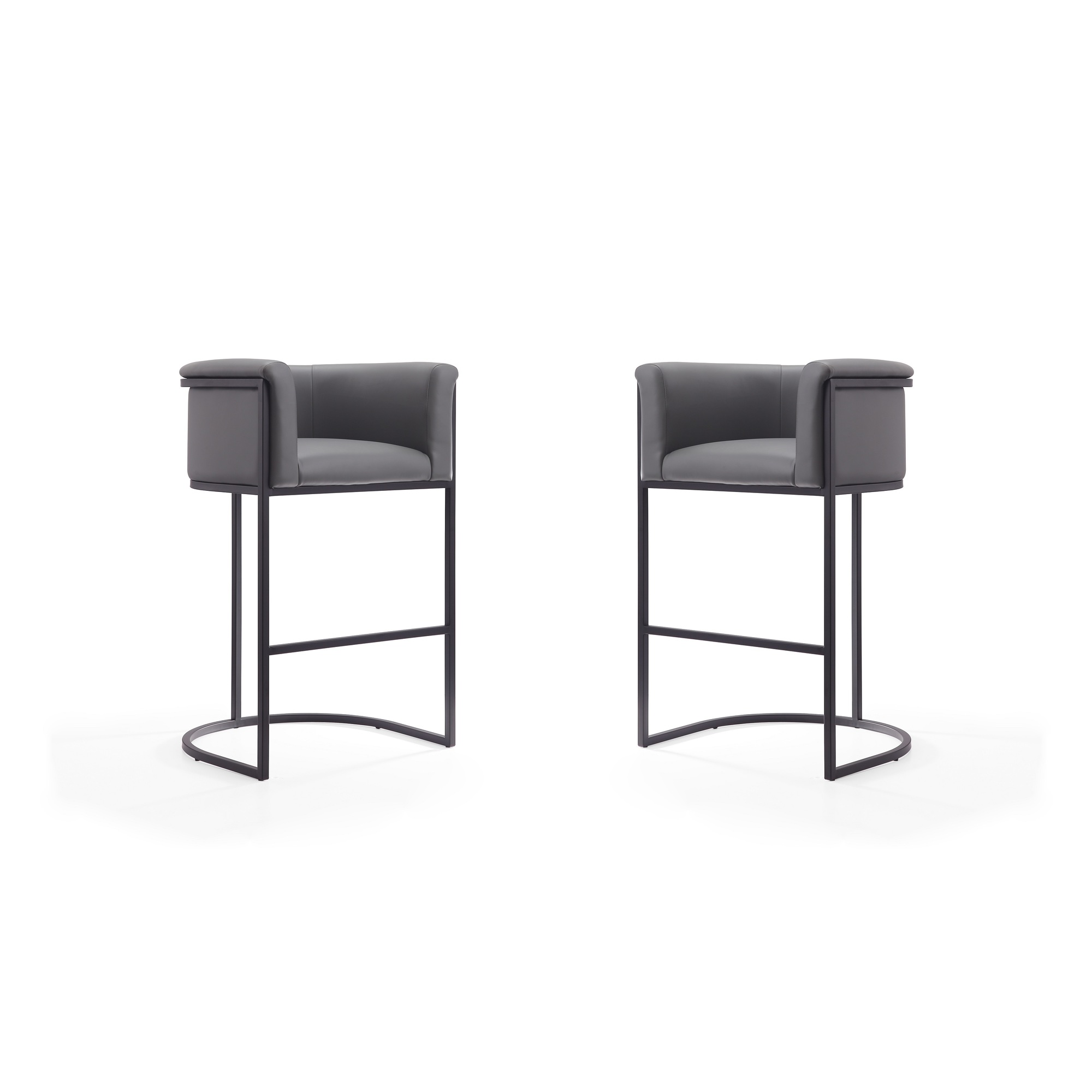 Manhattan Comfort, Cosmopolitan 37.8Inch Grey Metal Stool Set of 2 Primary Color Gray, Included (qty.) 2 Model 2-BS015