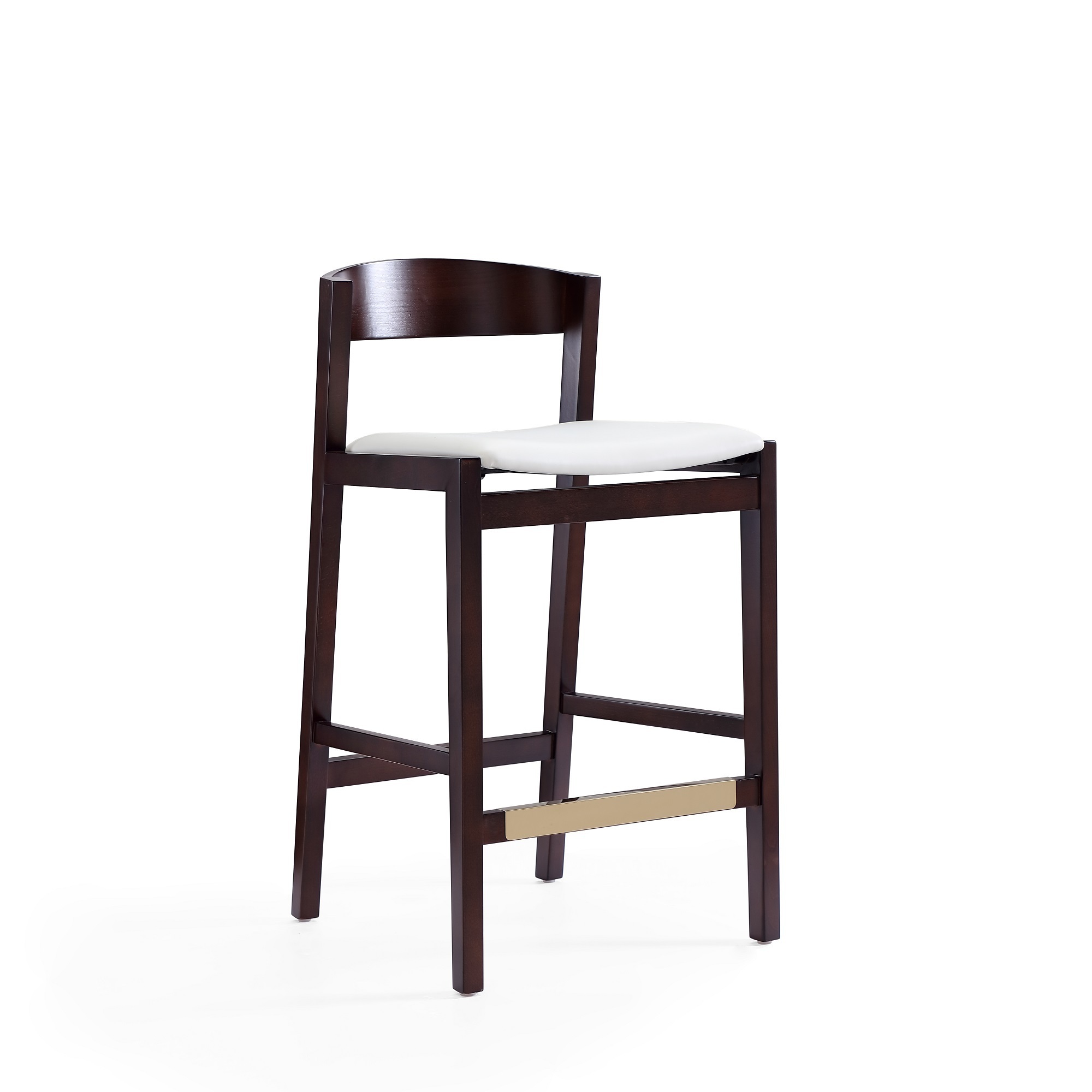 Manhattan Comfort, Klismos 36.75Inch Ivory Beech Wood Height Stool, Primary Color Ivory, Included (qty.) 1 Model CS007