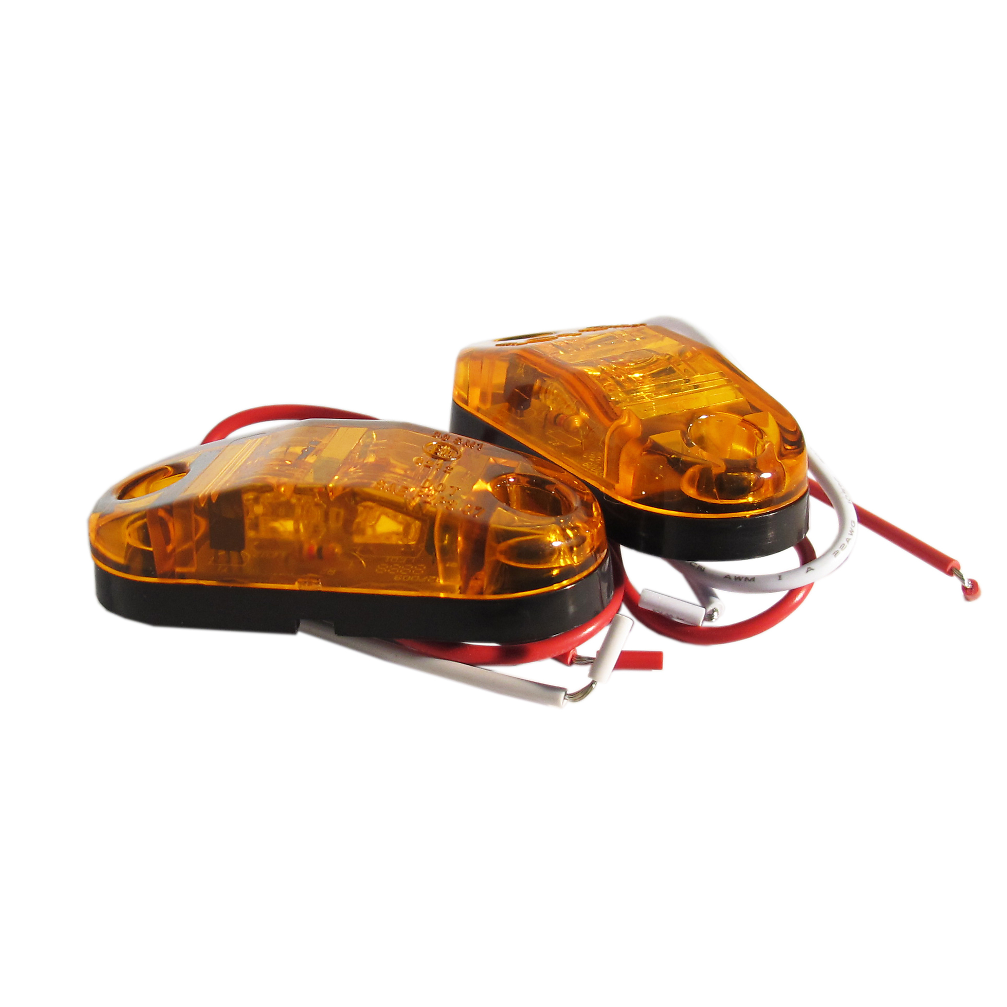 Race Sport Lighting, Truck/Trailer 2.5x1Inch 12V LED Marker Strobe Amber, Light Type LED, Lens Color Amber, Included (qty.) 2 Model 1004798