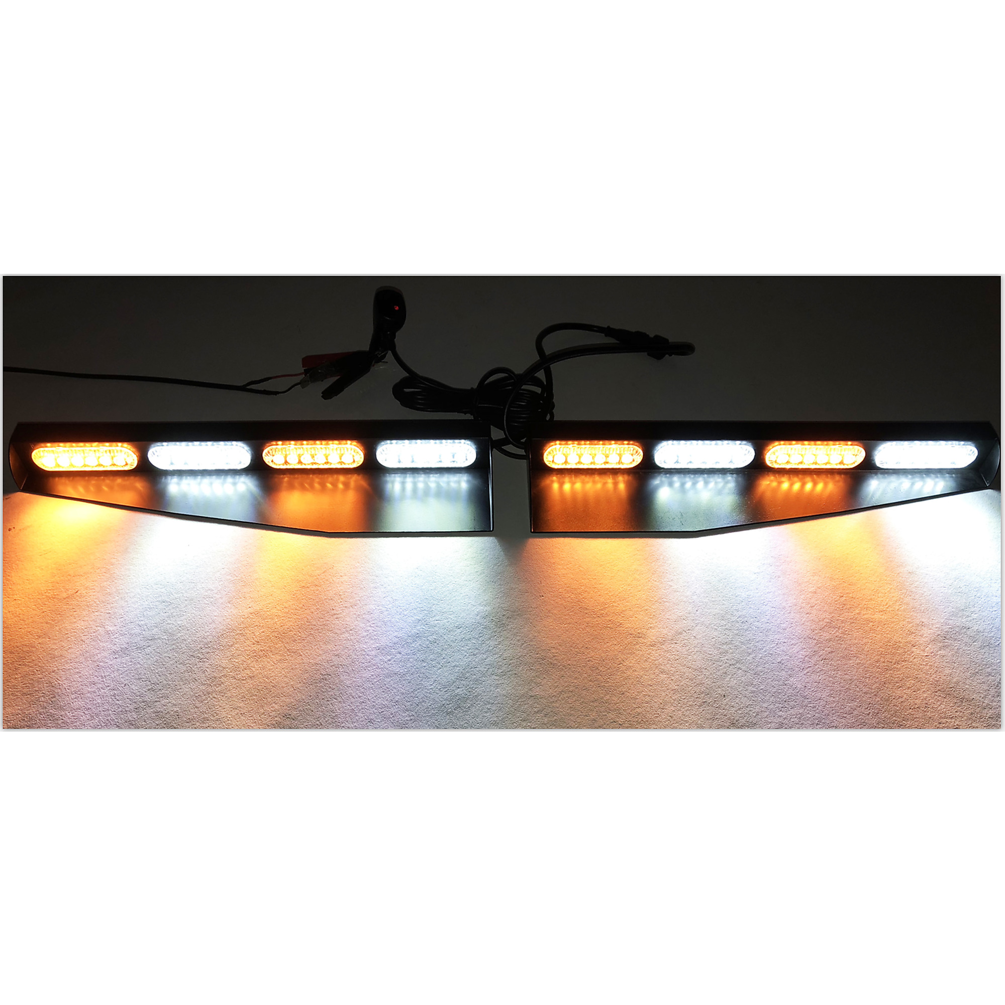 Race Sport Lighting, Strobing HiPower LED Visor Beacon - White/Amber, Light Type LED, Lens Color Clear, Included (qty.) 1 Model 1006833