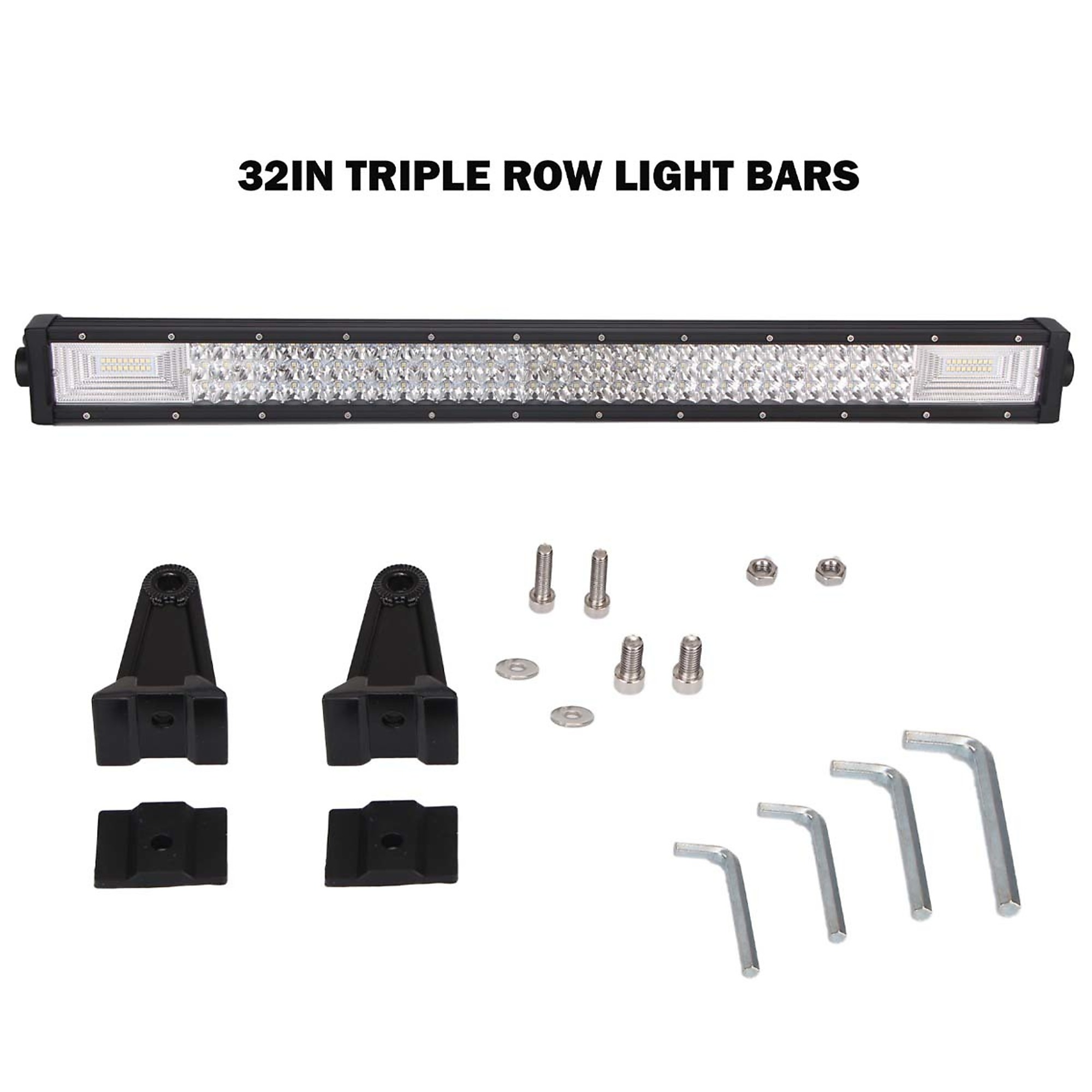 Race Sport Lighting, Excursion Series 32Inch 180W LED Light Bar 3-Rows, Light Type LED, Lens Color Clear, Included (qty.) 1 Model 1006486