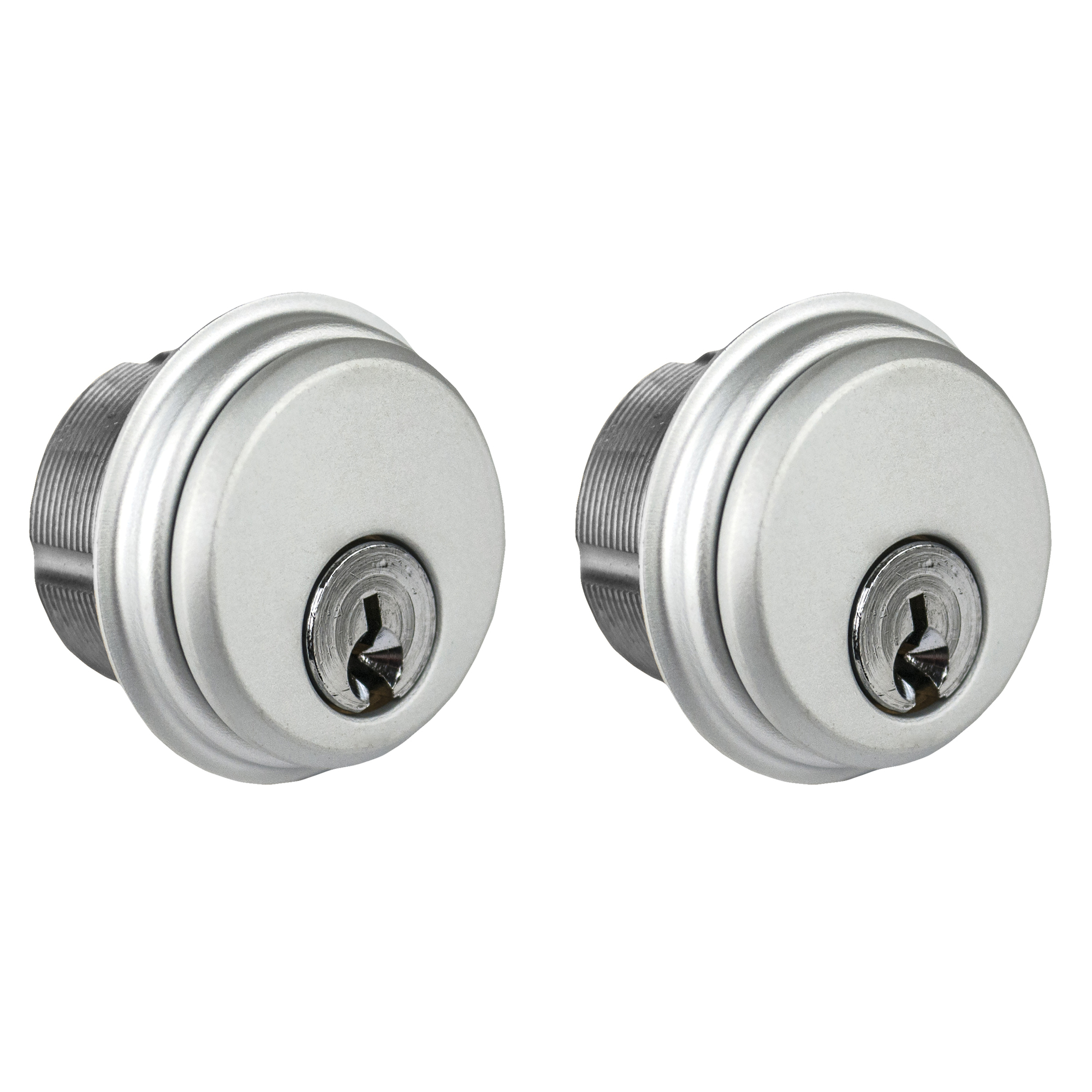 Global Door Controls, 1-5/32Inch Aluminum Double Zinc Mortise Cylinder, Model TH1100-ZCX2AL