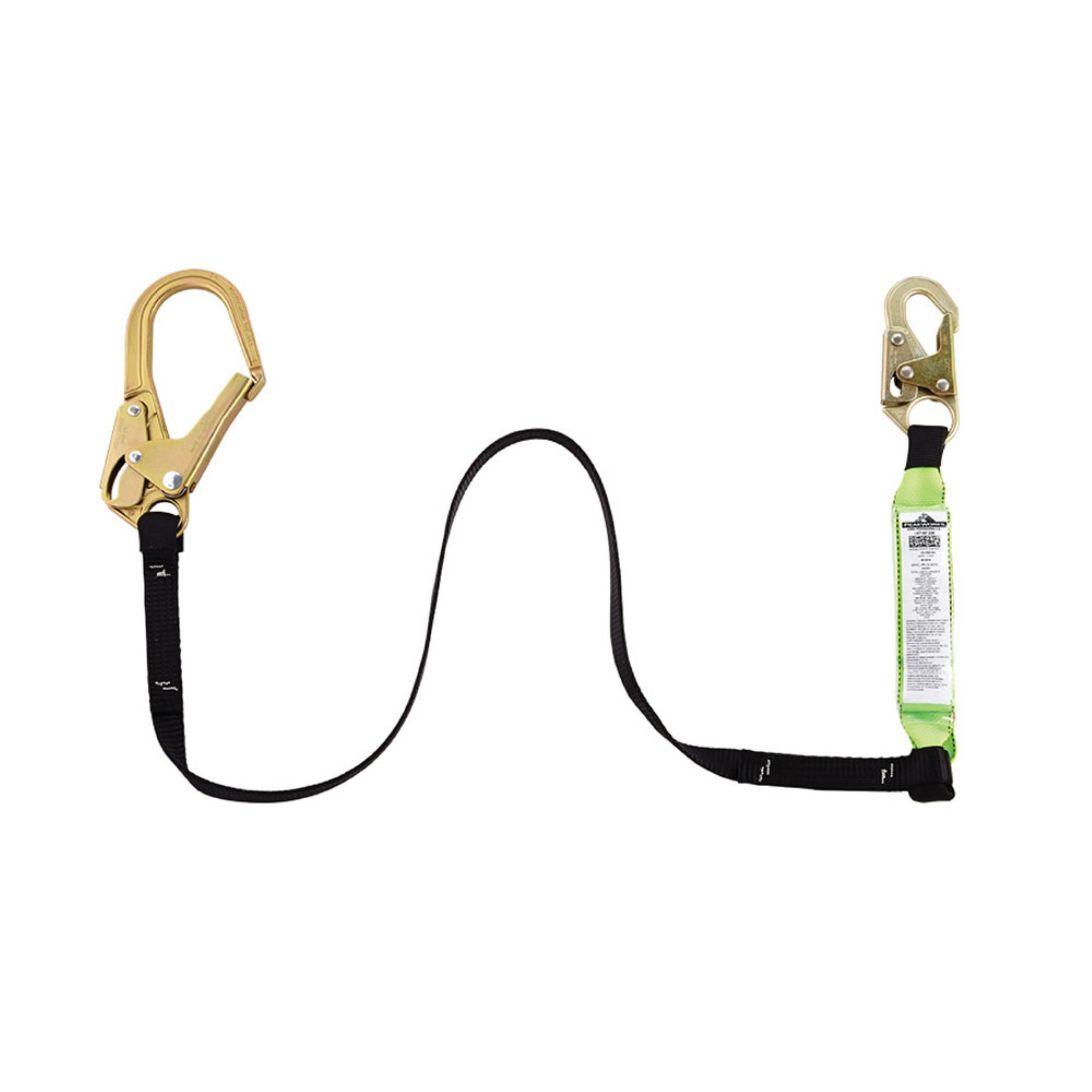 Peak Works, Shock Absorbing Lanyard Tear Pk Single Leg 6ft. Adj, Length 6 ft, Model V8104320