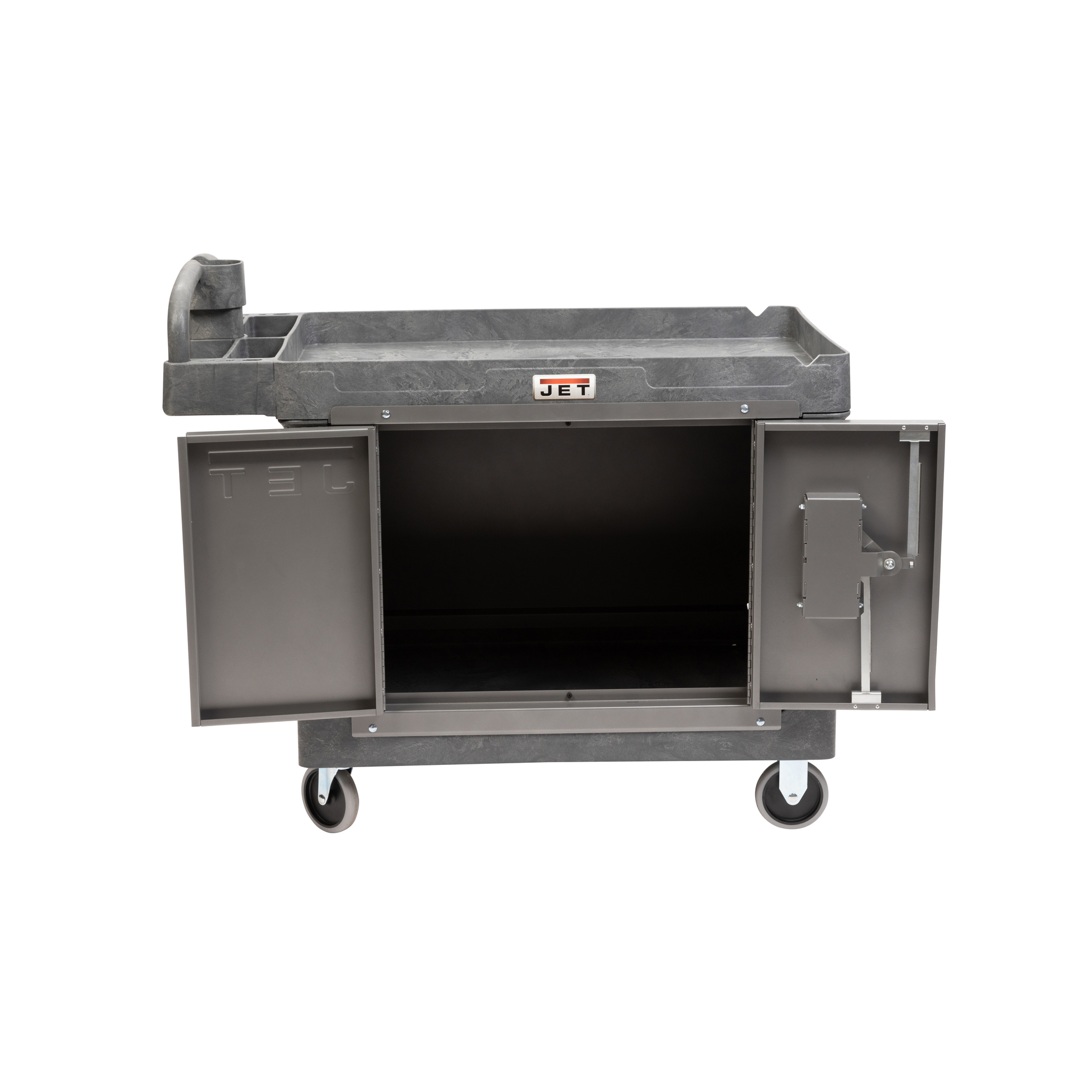 JET, Resin Cart 141016 w/ LOAD-N-LOCK, Total Capacity 500 lb, Shelves (qty.) 2 Material Resin, Model JT1-127