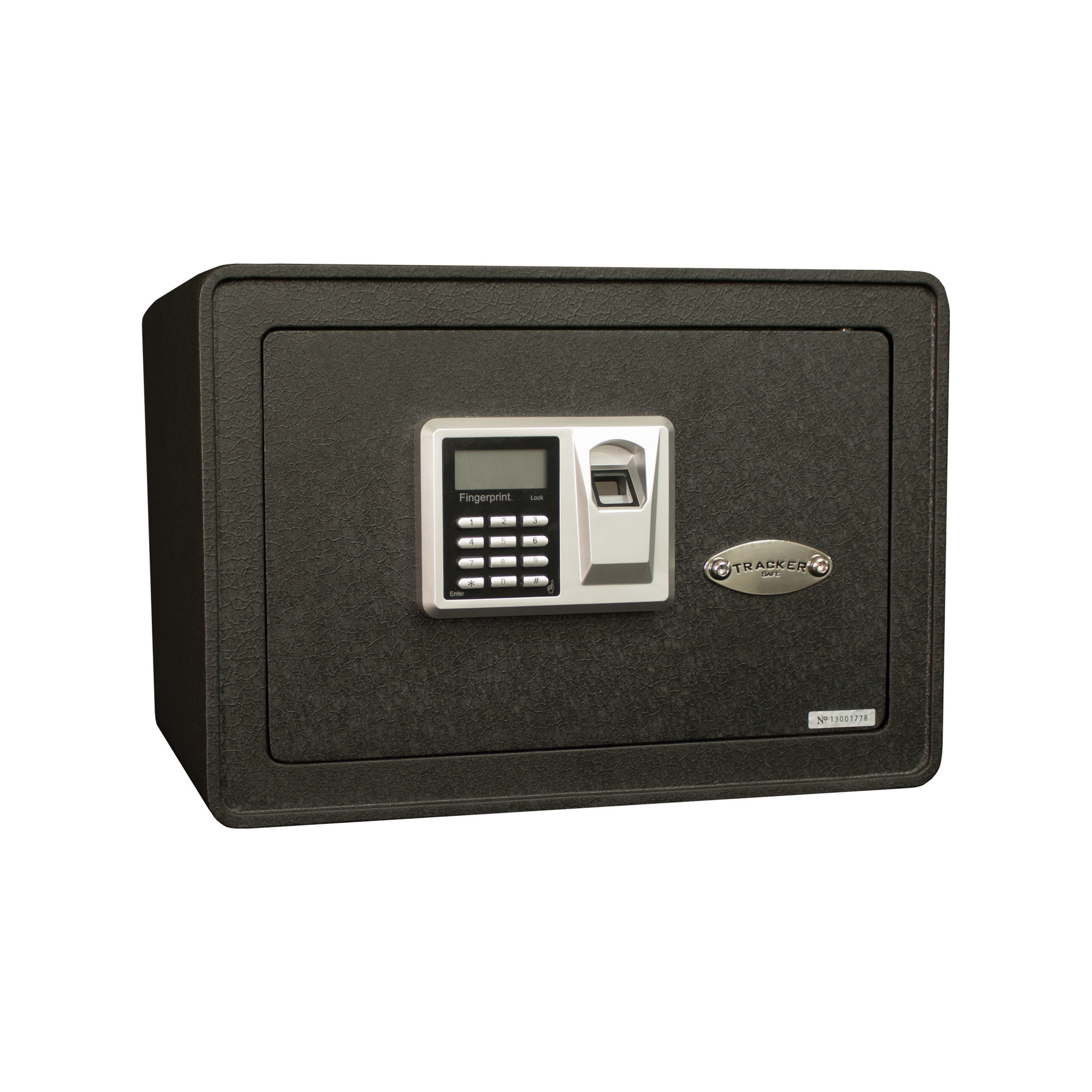 Tracker Safe, 0.817 cu. ft. Steel Security Safe, Biometric Lock, Lock Type Biometric, Model S10