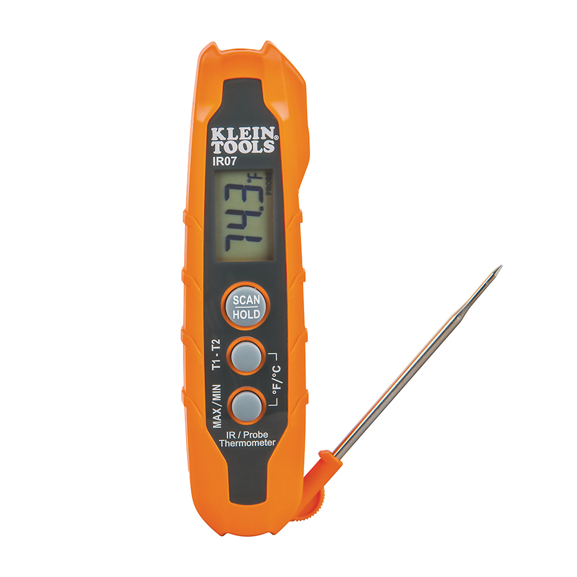 Klein Tools, Dual IR/Probe Digital Thermometer, Ratio 8:1 Model IR07