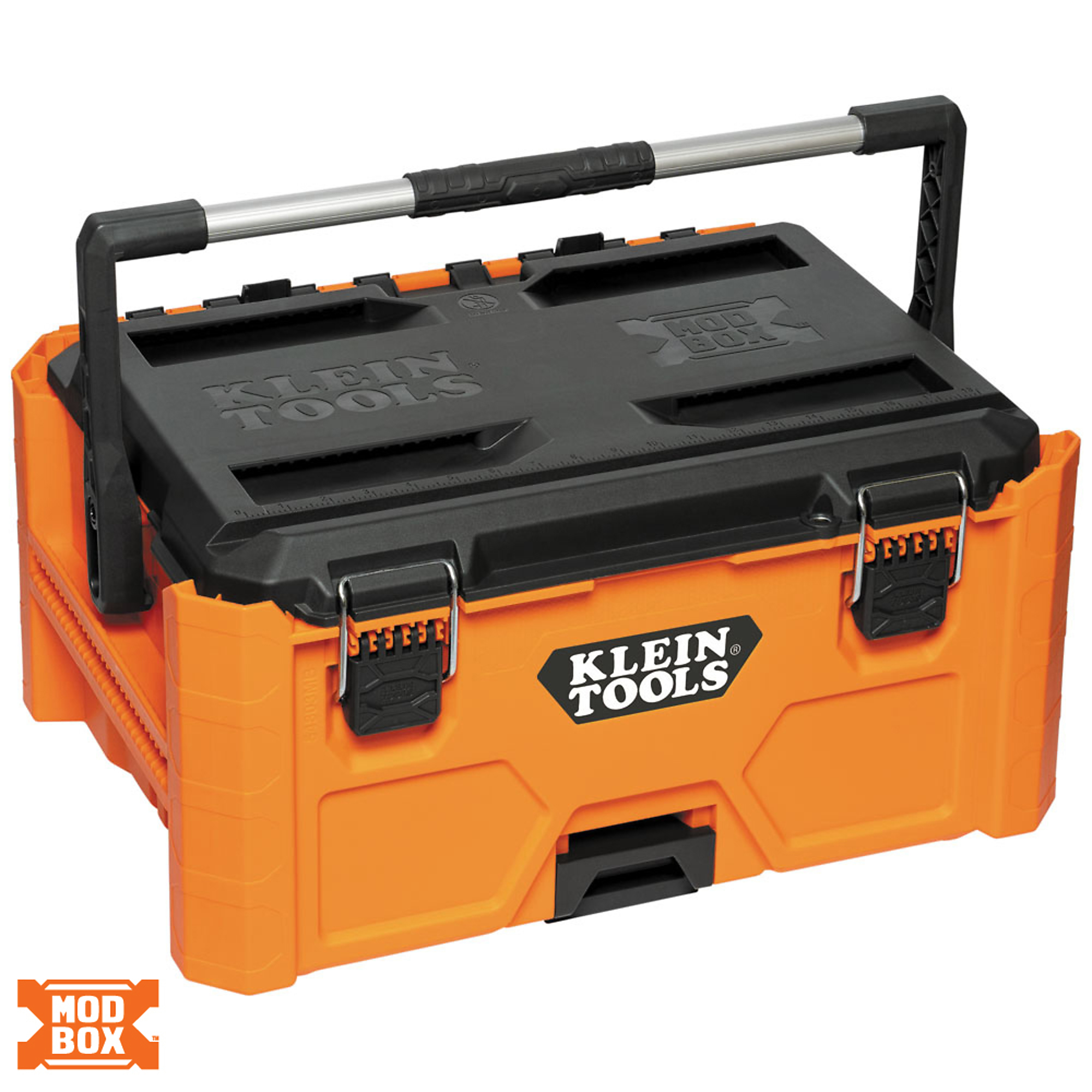 Klein Tools MODbox , MODbox Medium Toolbox, Color Family Orange, Material Polymer, Length 22 in, Model 54803MB