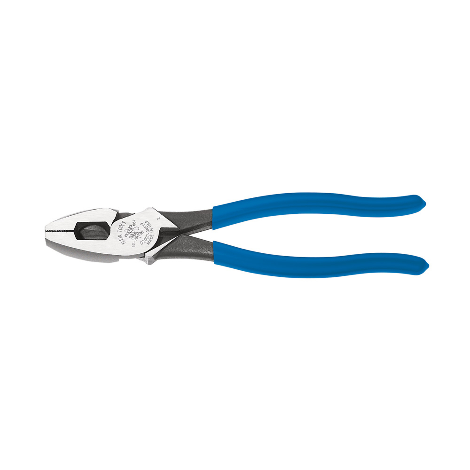 Klein Tools, Linemanâs Pliers, Fish Tape Pulling, Pieces (qty.) 1 Material Steel, Jaw Capacity 1.43 in, Model D2000-9NETP