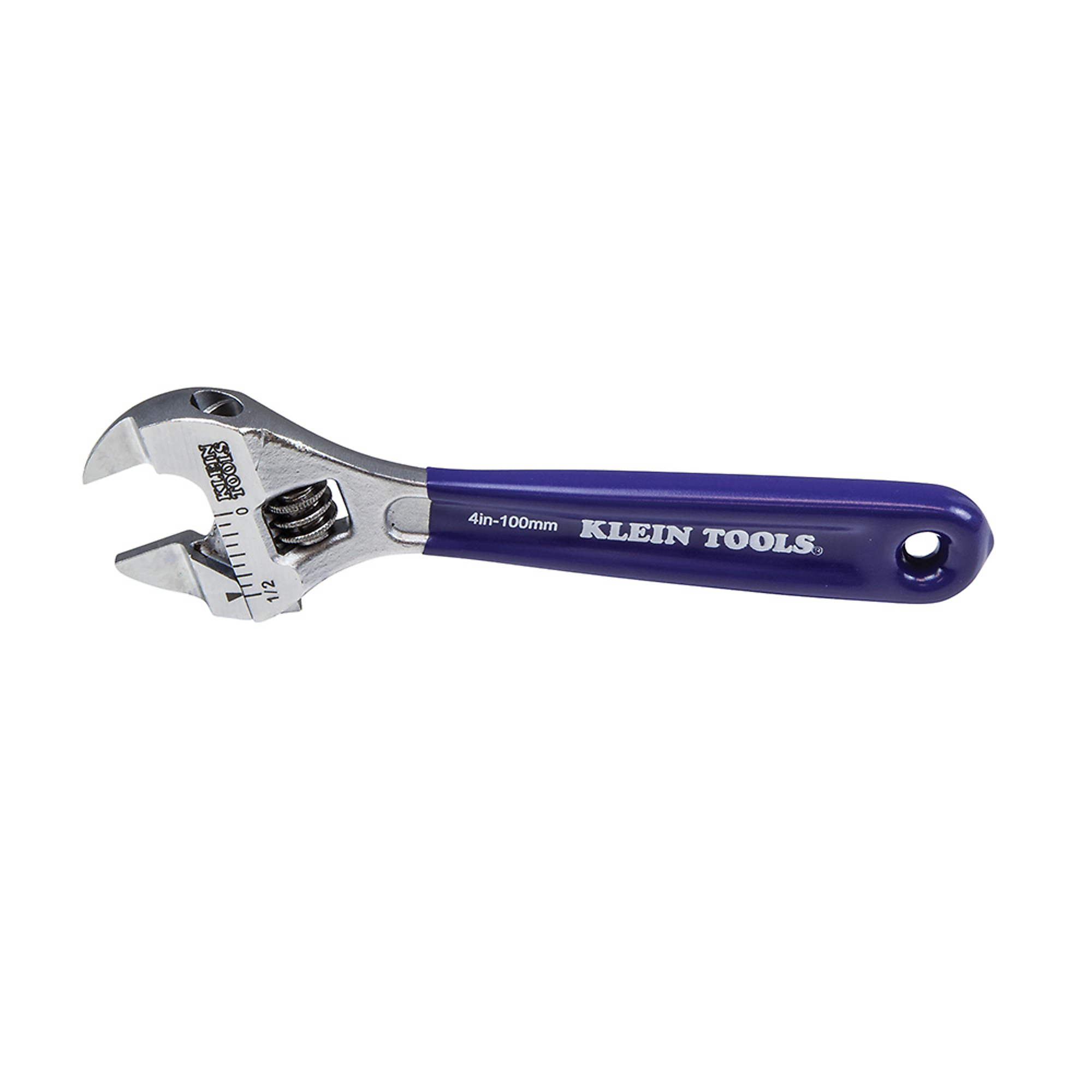 Klein Tools, Slim-Jaw Adjustable Wrench, 4Inch, Pieces (qty.) 1 Tool Length 4.56 in, Measurement Standard Standard (SAE)/Metric, Model D86932