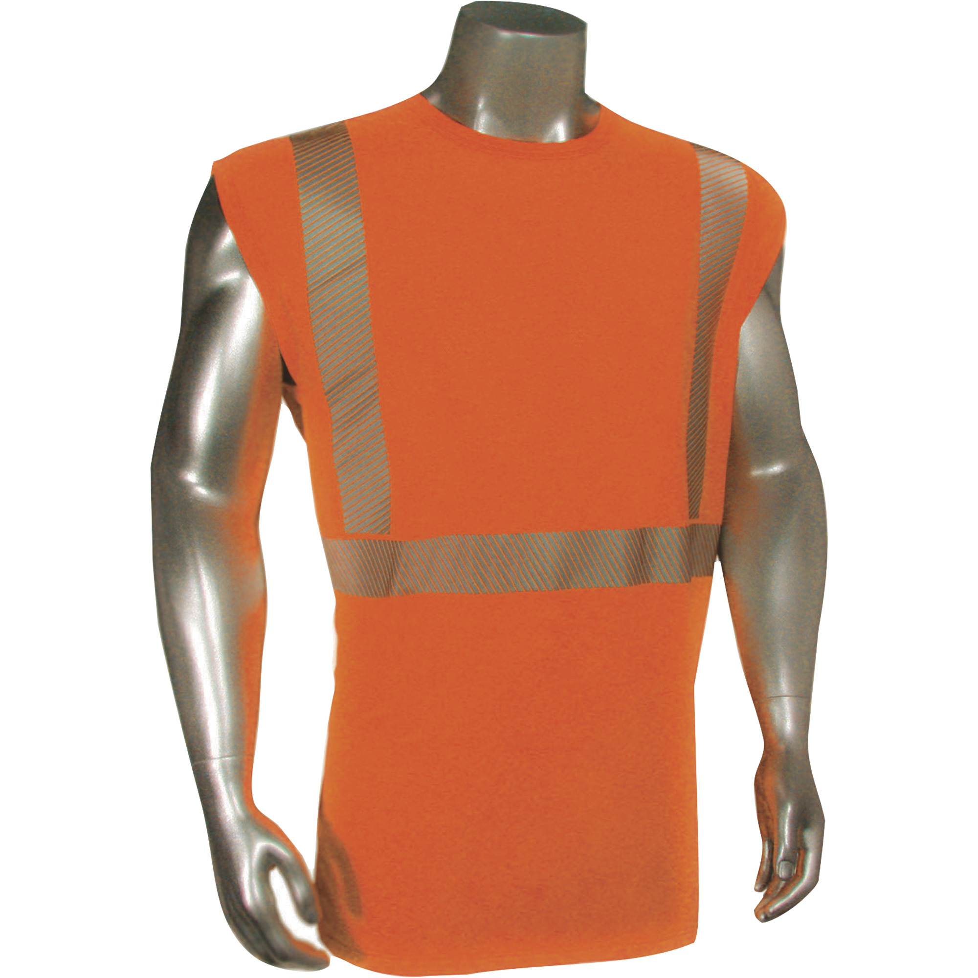 Radians RadWear USA Men's Class 2 High Visibility Breezelight Mesh Sleeveless Safety T-Shirt â Orange, 2XL, Model HVâXTSARNS