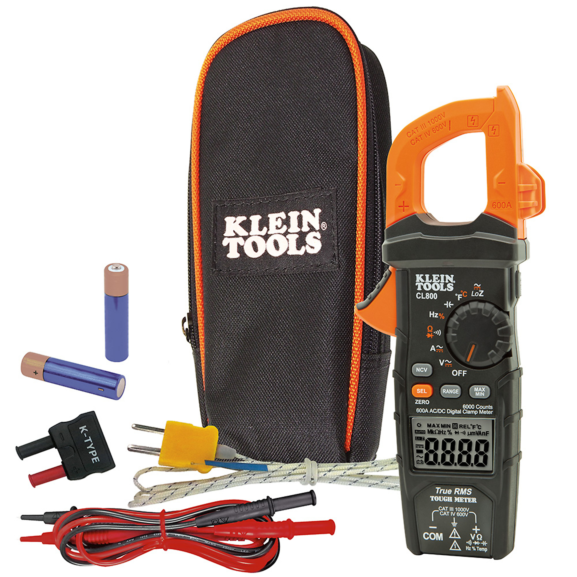 Klein Tools, Digital Clamp Meter, AC Auto-Range TRMS, Model CL800
