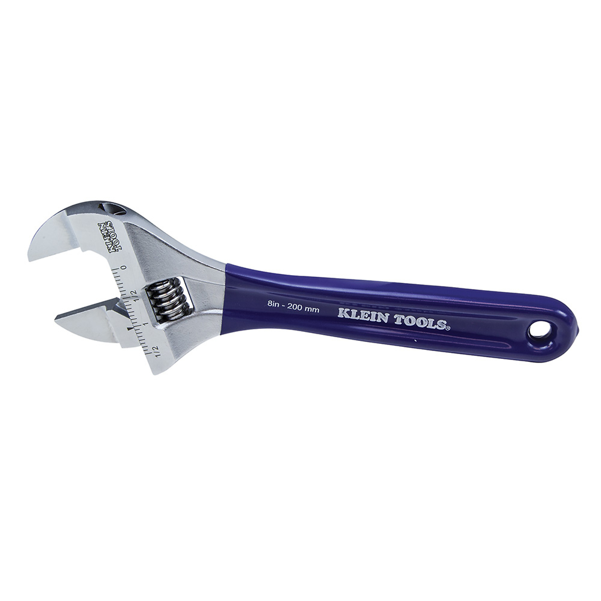 Klein Tools, Slim-Jaw Adjustable Wrench, 8Inch, Pieces (qty.) 1 Tool Length 8.38 in, Measurement Standard Standard (SAE)/Metric, Model D86936
