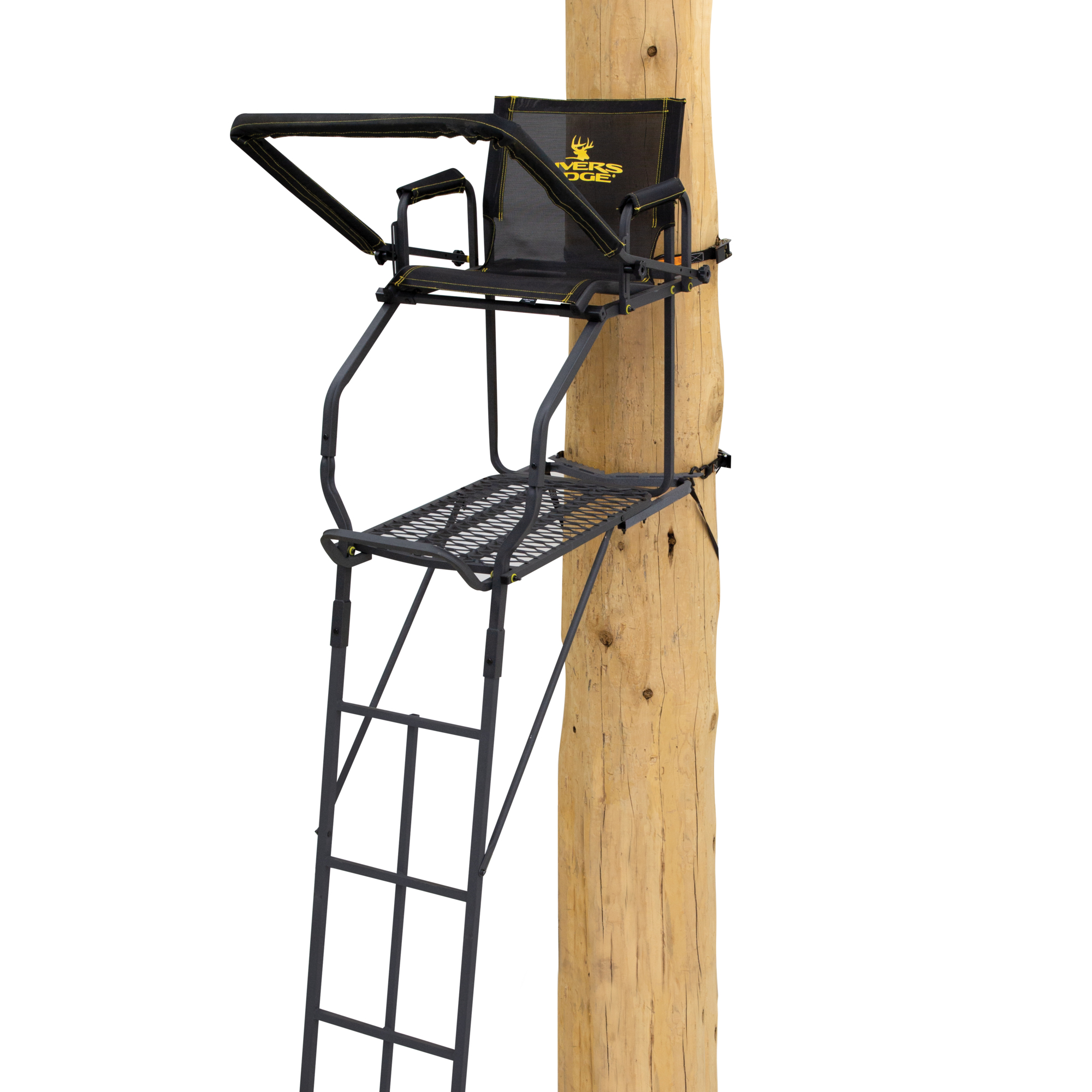 Rivers Edge, Uppercut 1-Man Ladder Stand, 22ft.3Inch Height, Color Black, Material Steel, Model RE659