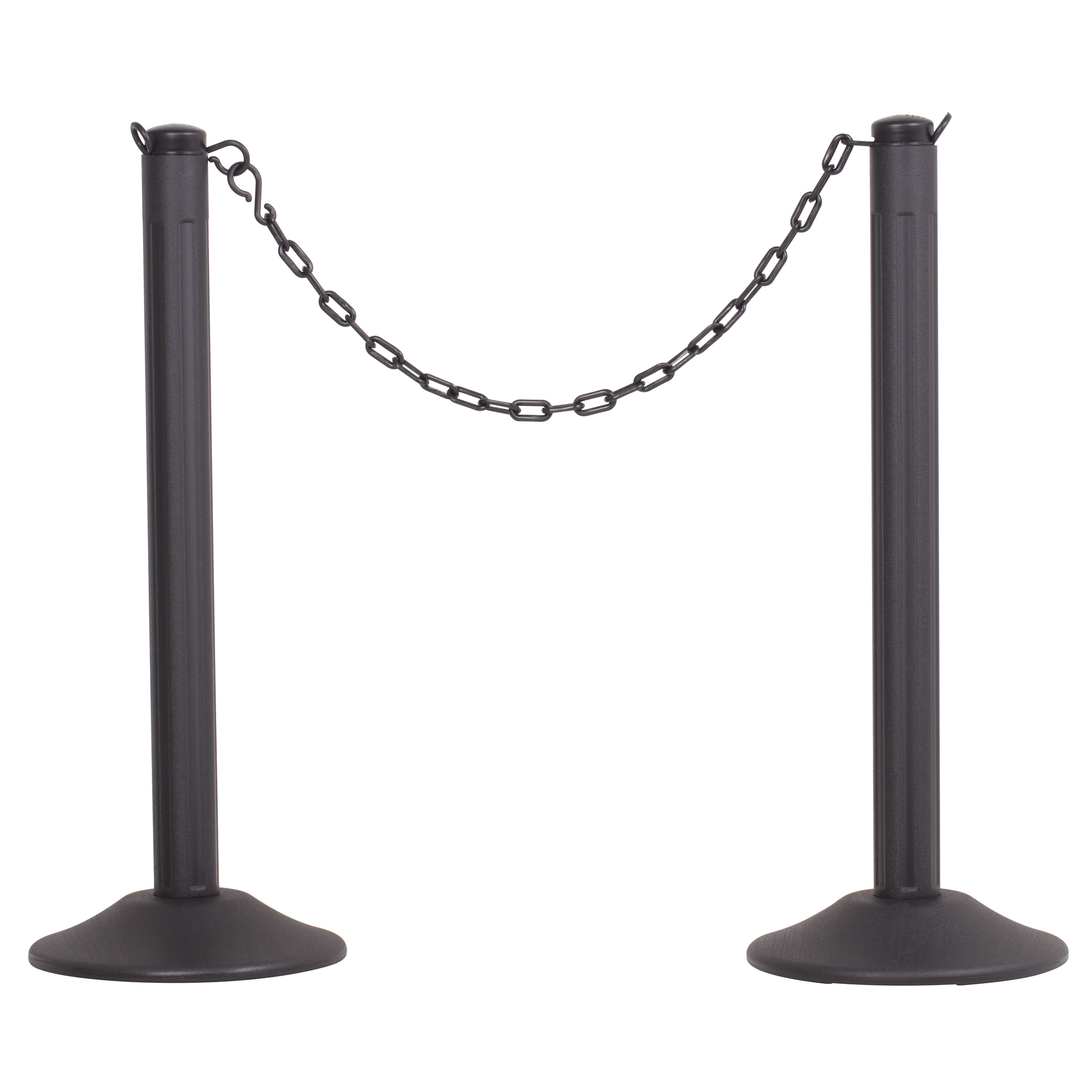 US Weight, Blk post, 10ft. of 2Inch Blk chain unweightd base 2pk, Model U2003