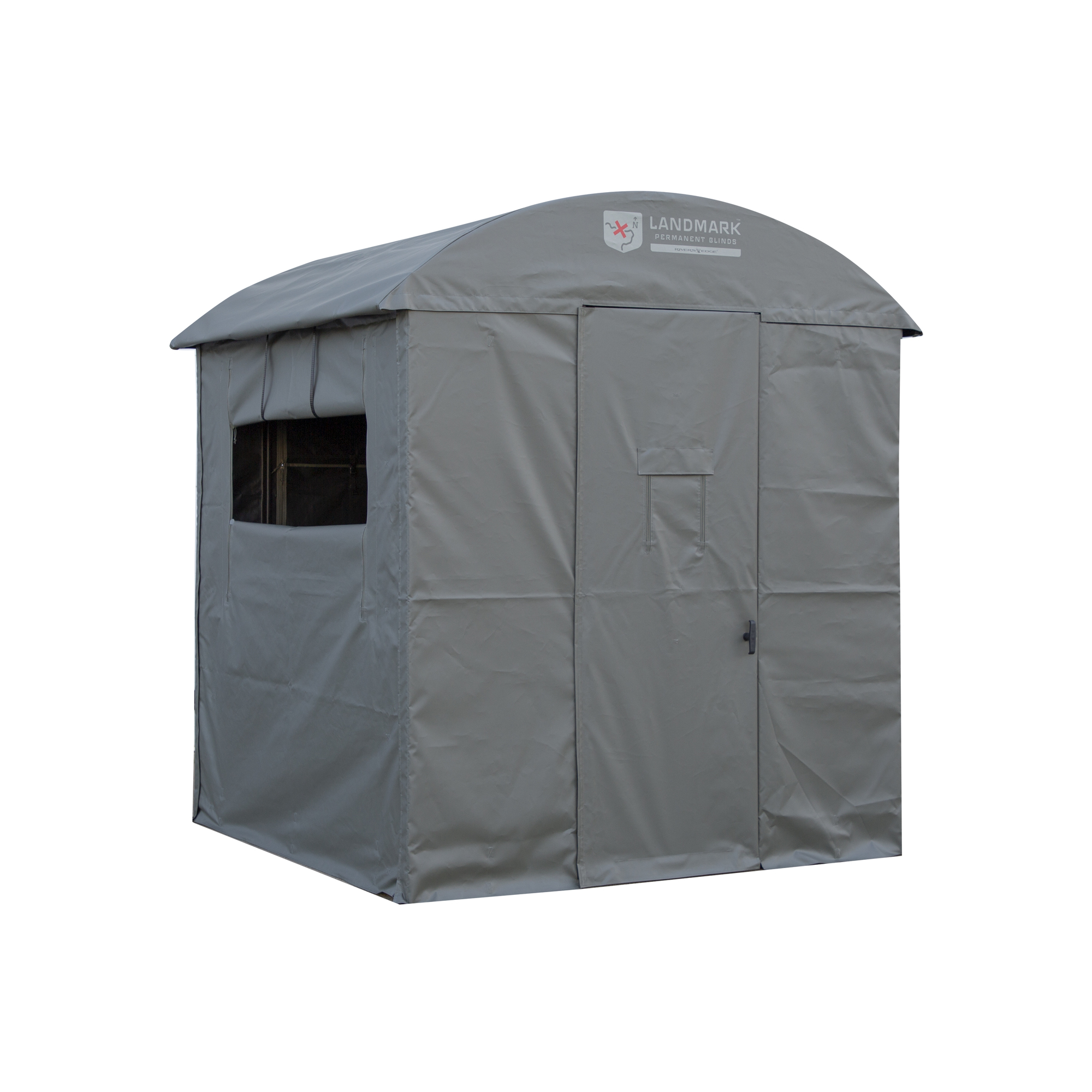 Rivers Edge, Landmark 600 Permanent Blind, 3-Person Capacity, Color Gray, Model LM603