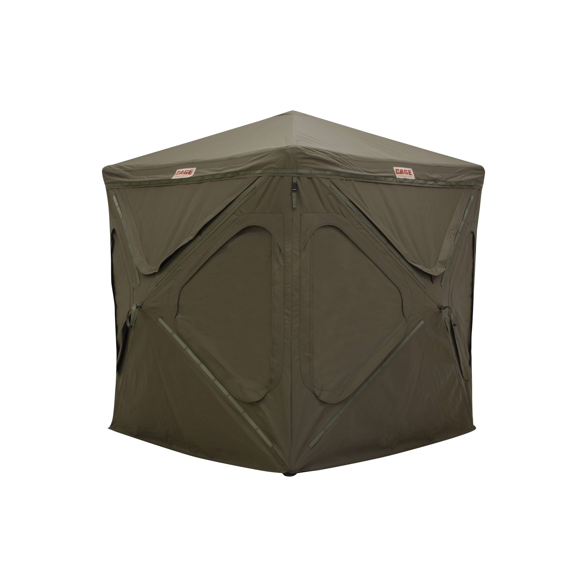 CAGE Permanent Hub Blind, R30 Permanent Hub Blind, 3-Person Capacity, Color Brown, Model CBR30T