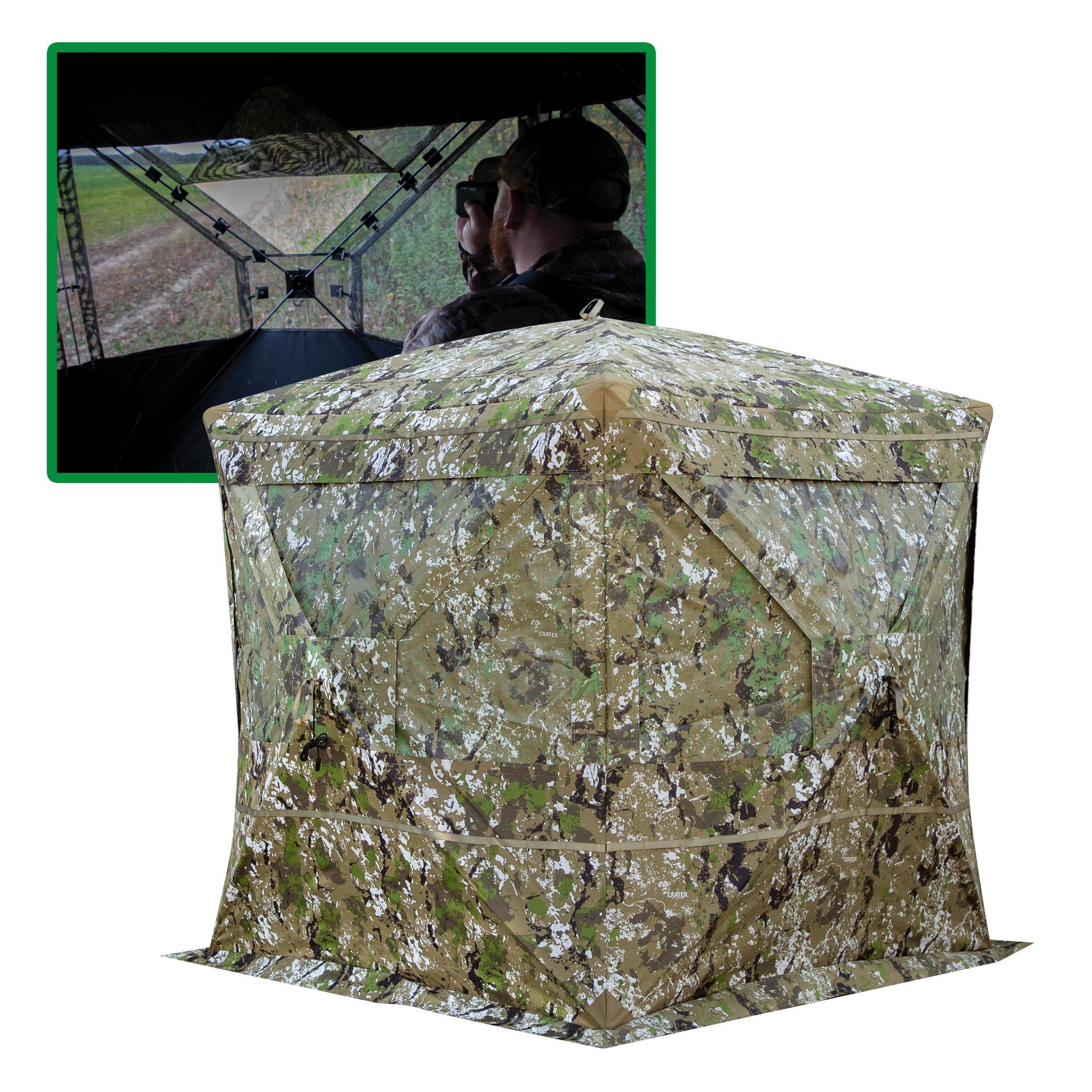 Barronett Blinds, FourSight Hunting Hub Blind, 3-Person Capacity, Color Camouflage, Material Polyester, Model FRS400CT