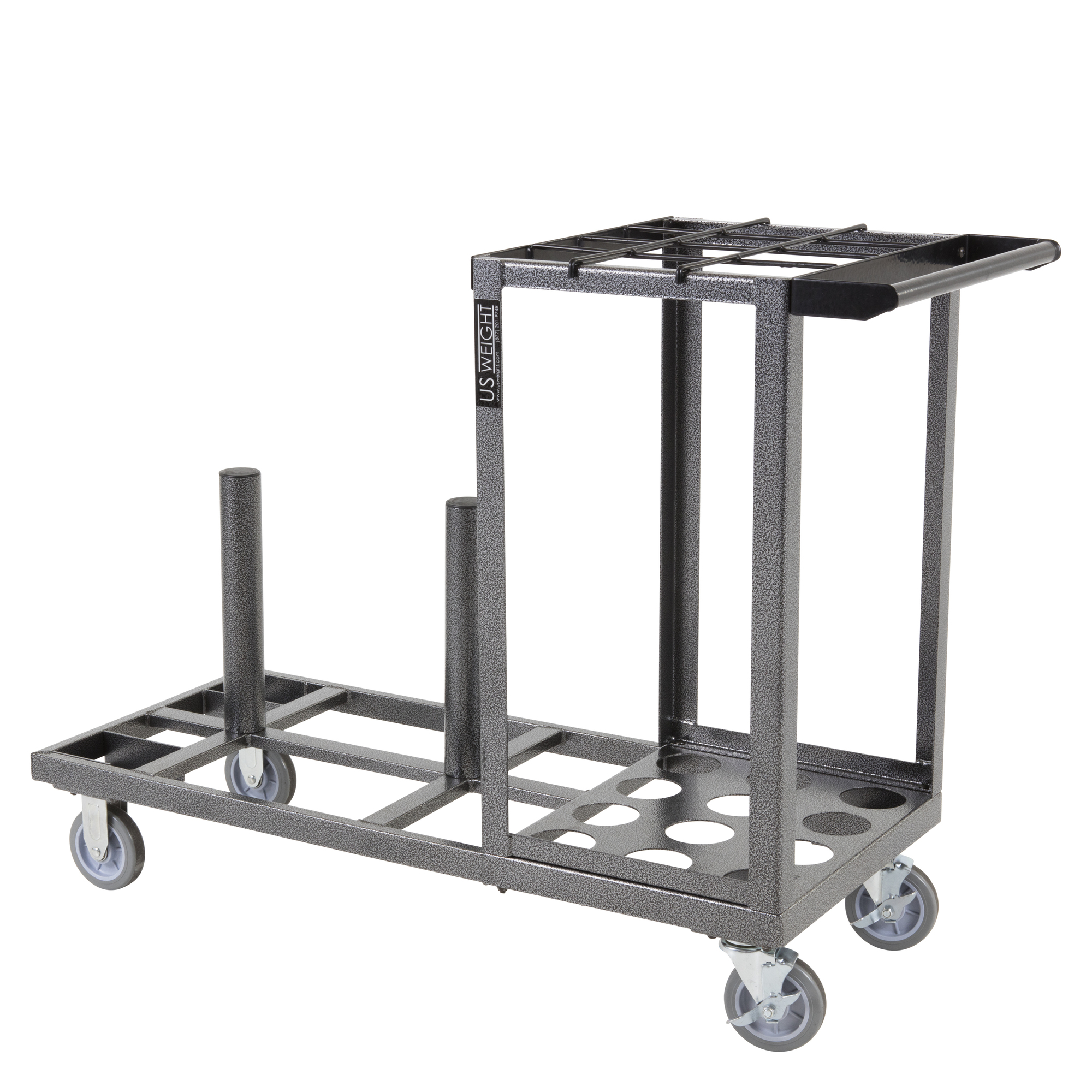 US Weight, Steel Stanchion Cart - Holds 12 Stanchions, Model U2509